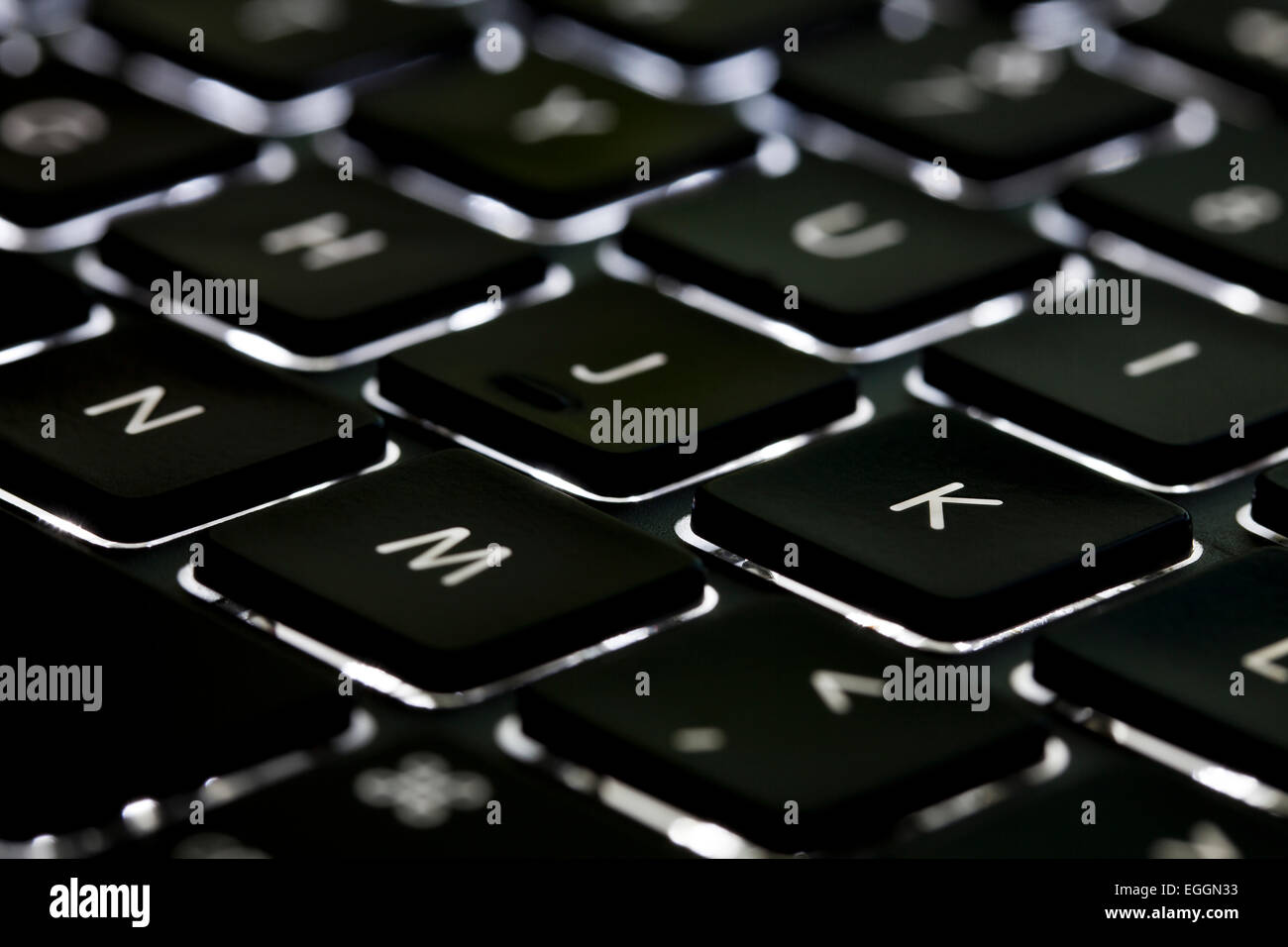 Clavier Macbook Pro Apple illuminé - USA Banque D'Images