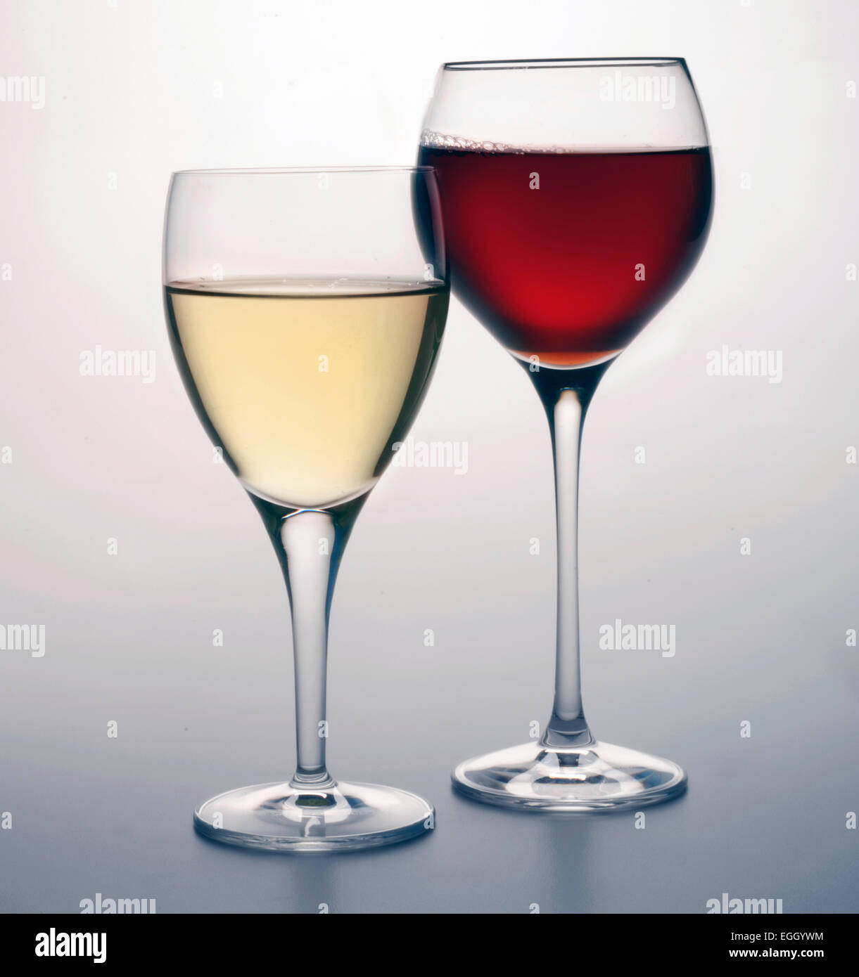 Vin rouge et blanc Banque D'Images
