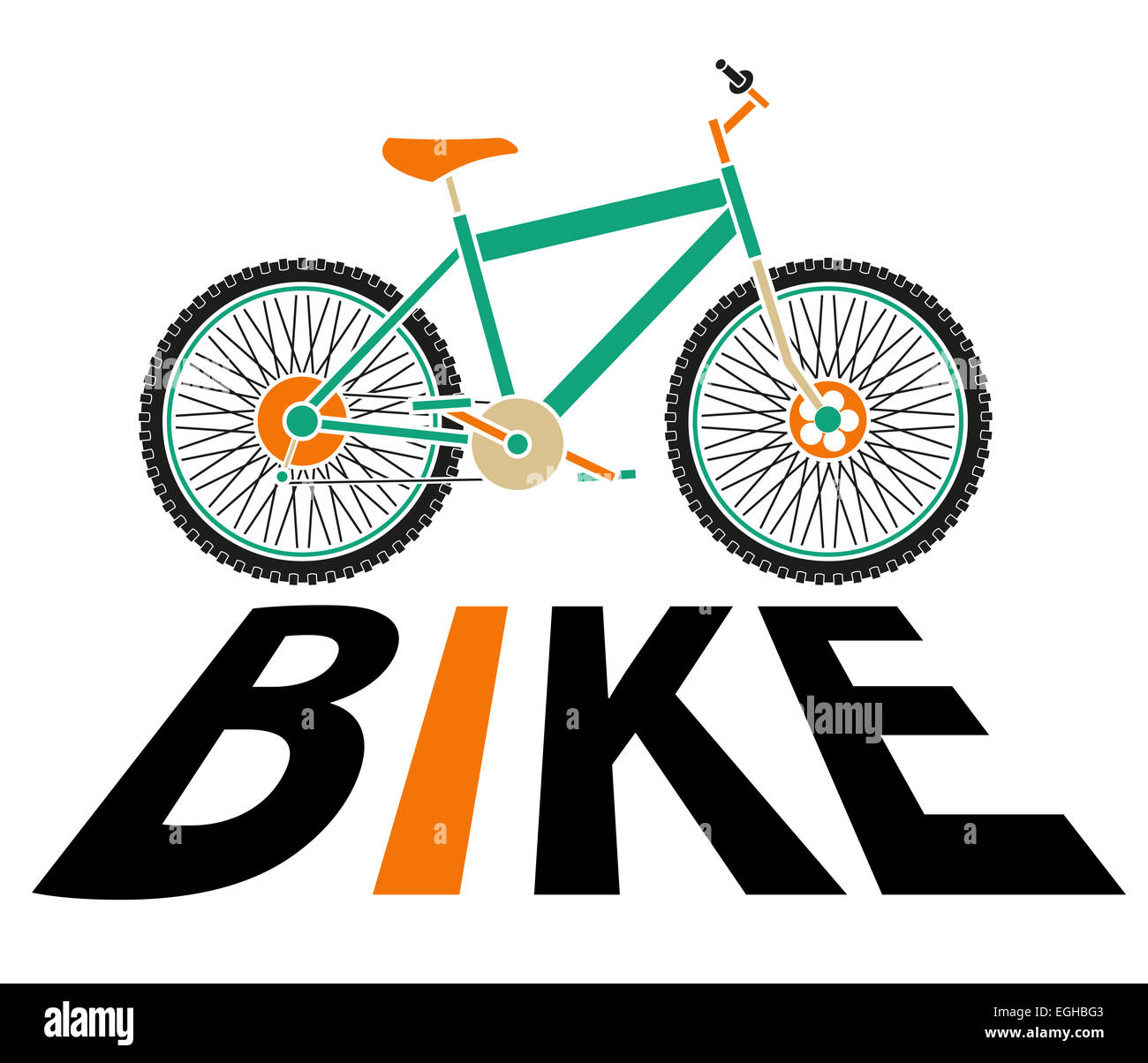 silhouette de vélo Banque D'Images