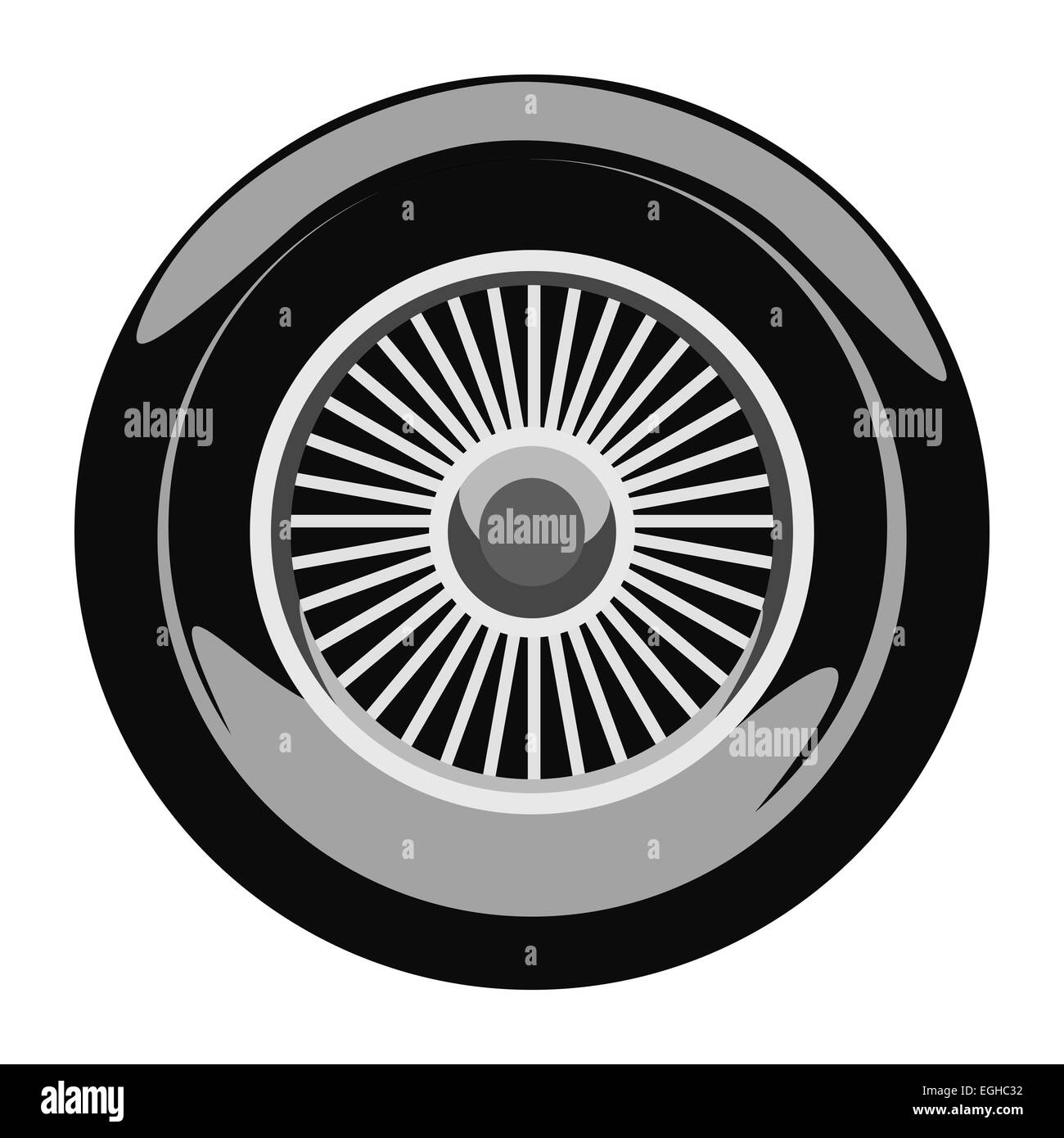 Roue de voiture rétro. Banque D'Images