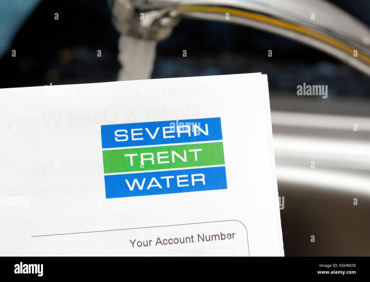 Facture d'eau de severn trent Banque de photographies et d’images à