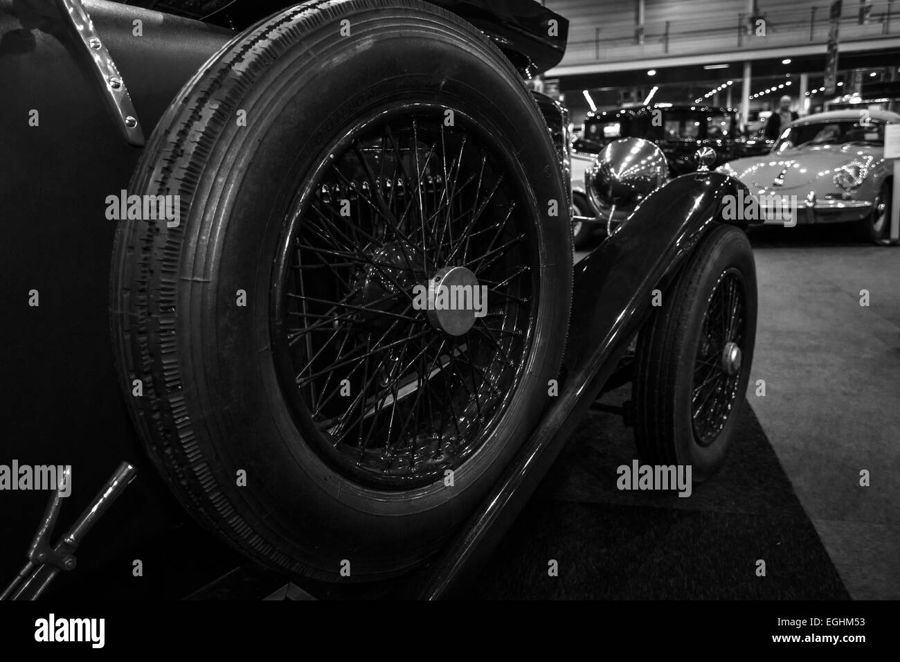 Détail voiture de course noir et blanc Banque de photographies et d ...