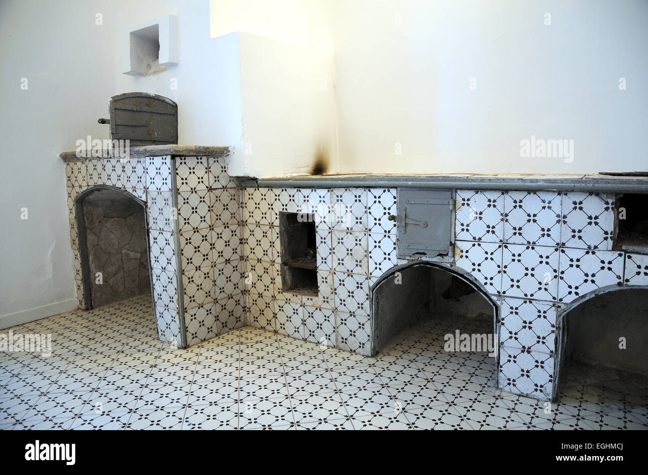 Foyer au bois poêle à bois cuisine forno focolari Villa delle Ginestre vesuvio Banque D'Images
