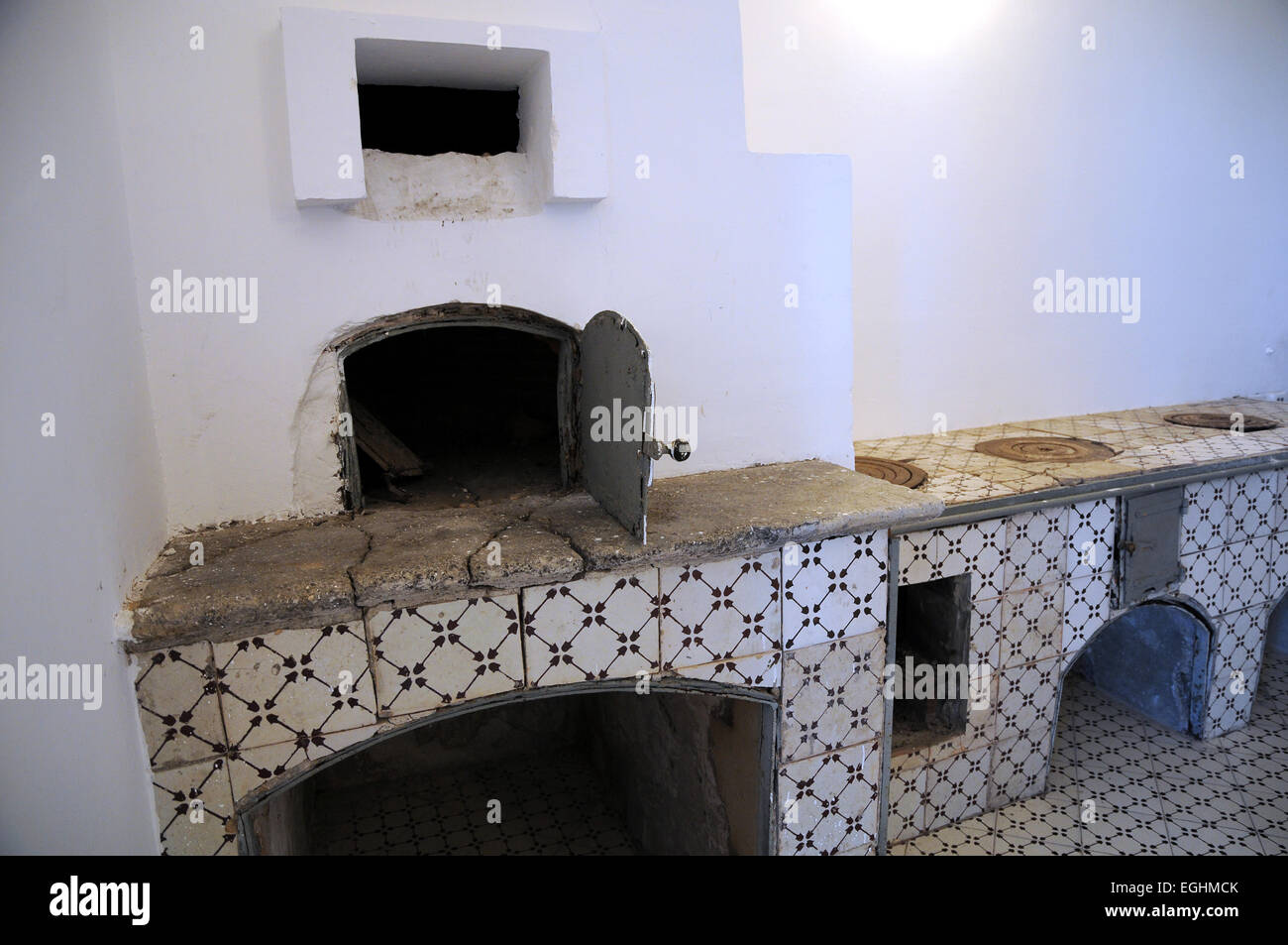 Foyer au bois poêle à bois cuisine forno focolari vesuvio Villa delle Ginestre Banque D'Images