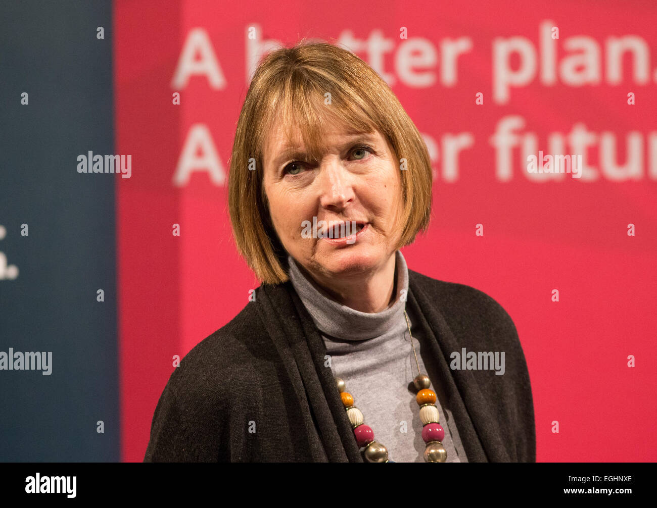 Sous-chef syndical,Harriett Harman parlant au Battersea Arts Centre, Londres Banque D'Images