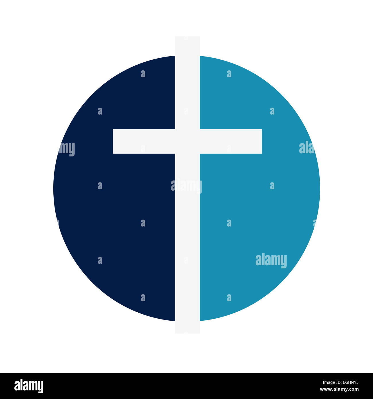 La religion. symbole de la croix, une croix sur un fond blanc Banque D'Images