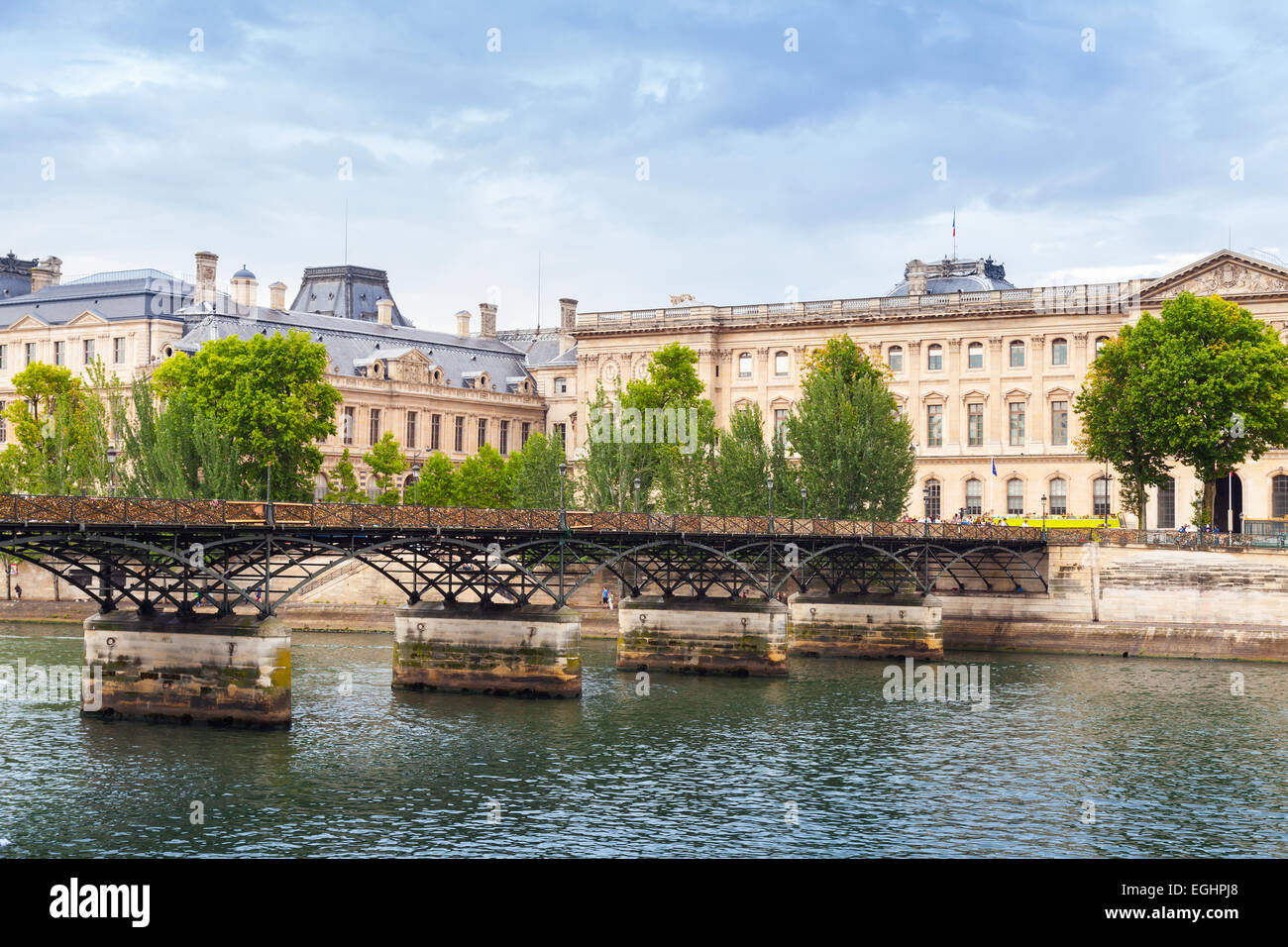 Pont des Arts, pont sur la Seine à Paris, France Banque D'Images