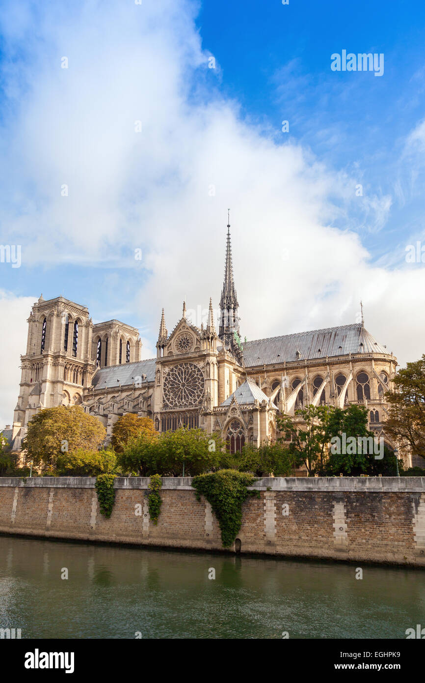 La cathédrale Notre Dame de Paris. De la ville les plus populaires Banque D'Images