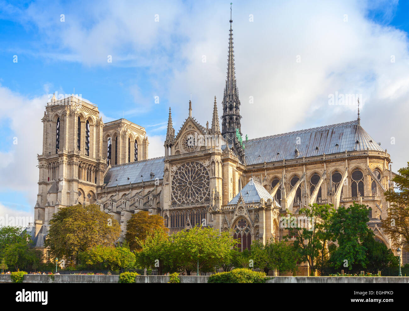 La cathédrale Notre Dame de Paris, France. De la ville les plus populaires Banque D'Images