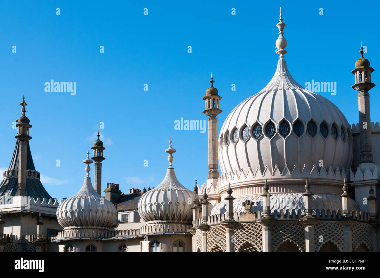 Dômes de la Royal Pavilion, Brighton. Banque D'Images