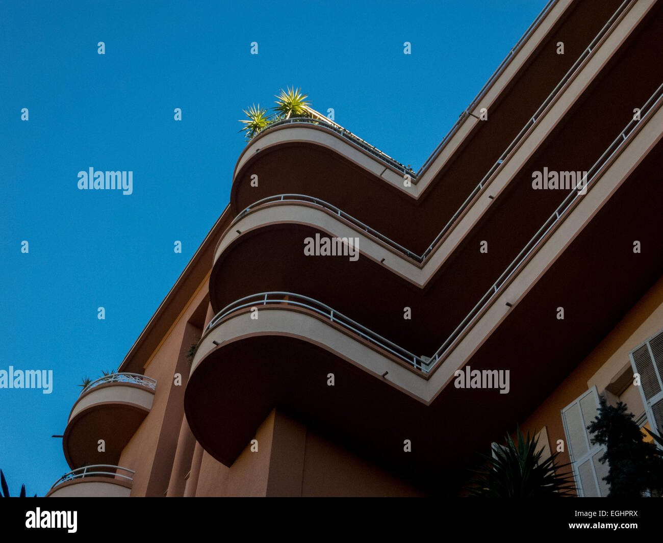 Jardin de grand standing dans le centre de Nice, France Banque D'Images