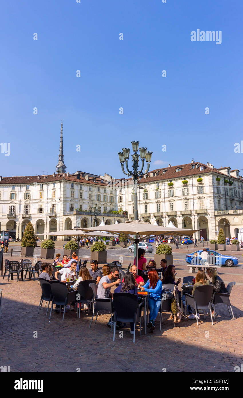 L'Italie, Piémont, Turin, Piazza Vittorio Veneto Banque D'Images