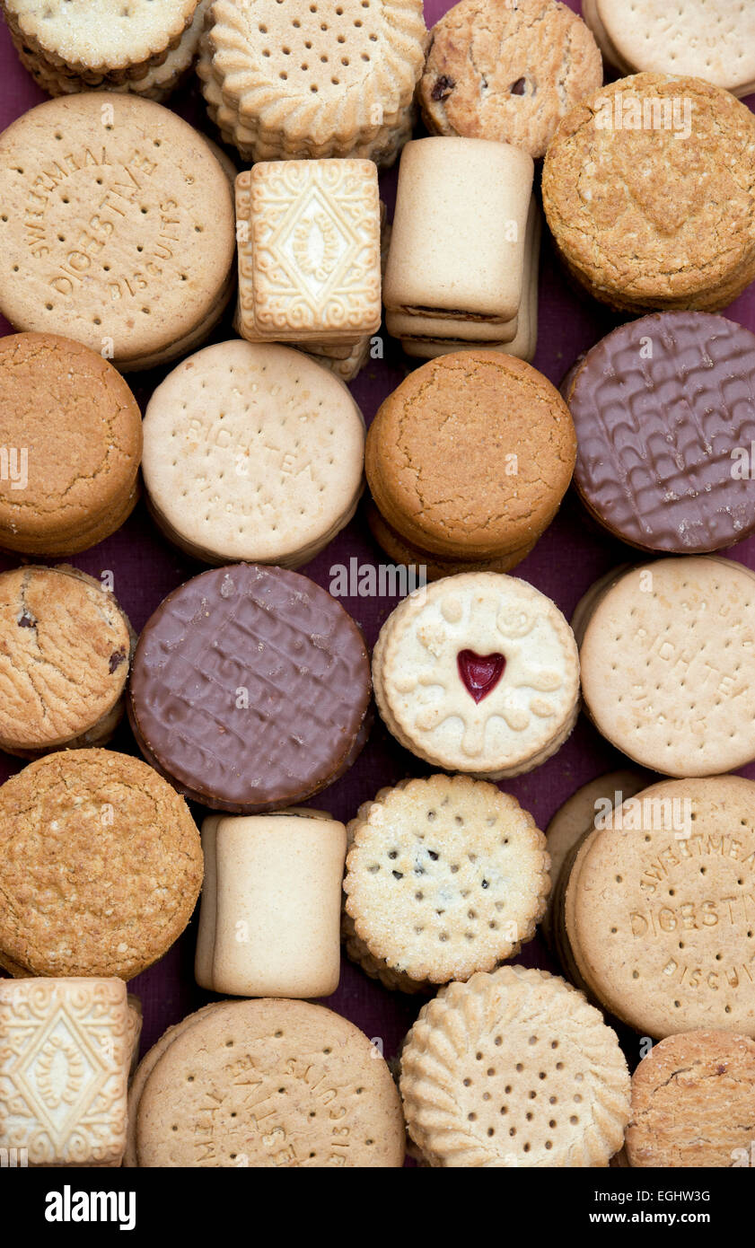 Biscuits assortis Banque D'Images