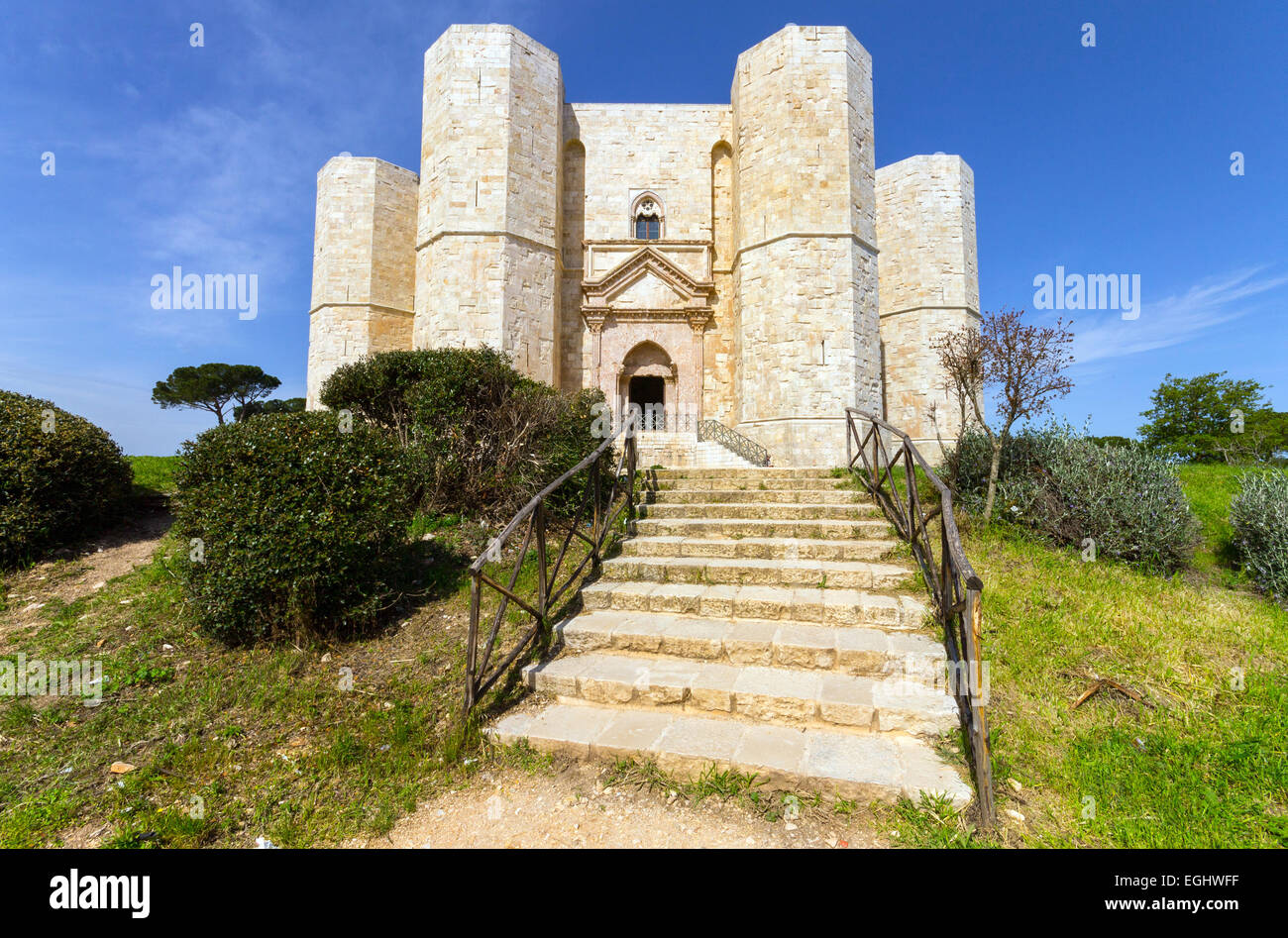 Italie, Pouilles, Andria, Castel del Monte Banque D'Images