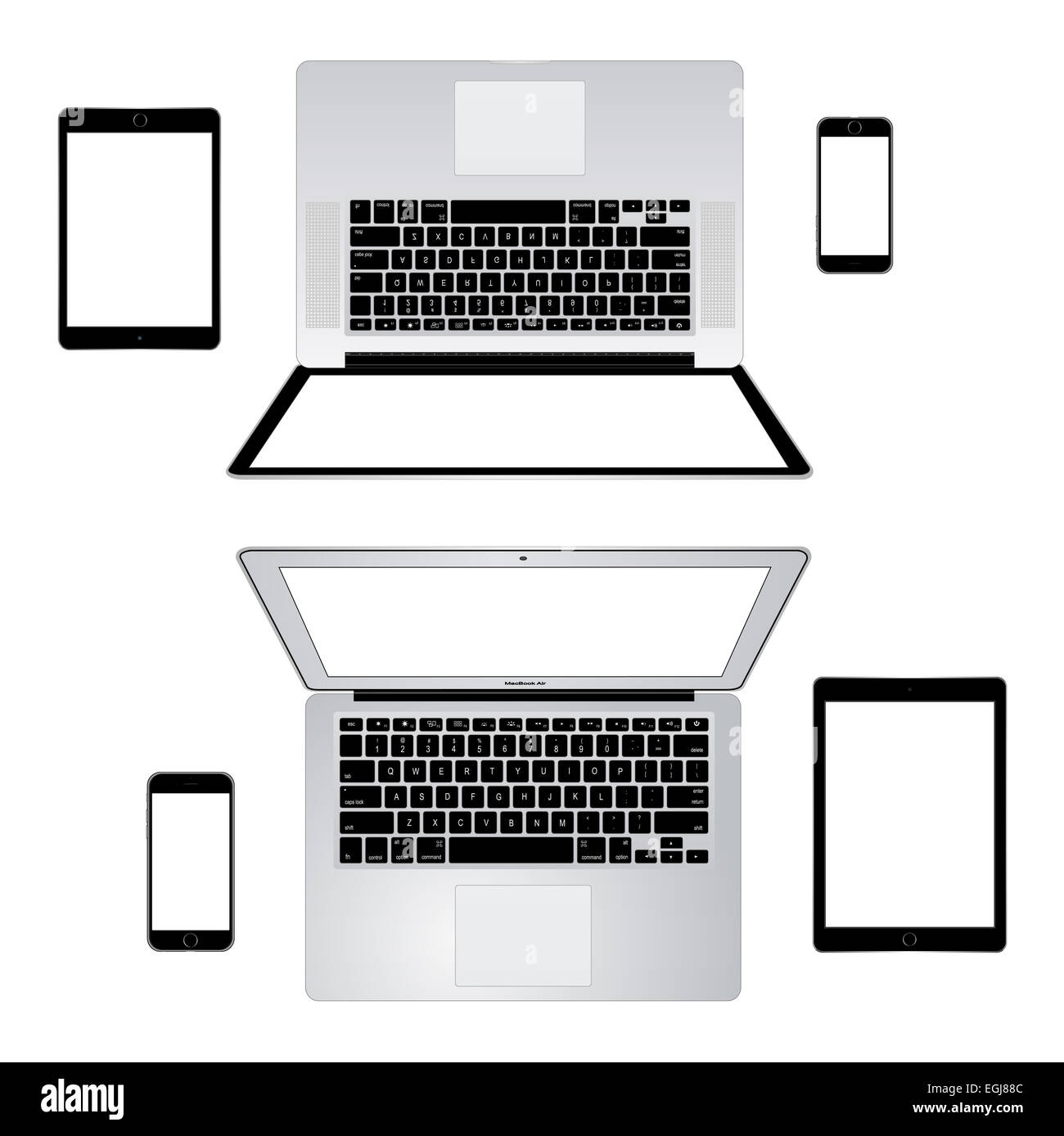 Iphone 6 ipad mini macbook pro air Photo Stock - Alamy