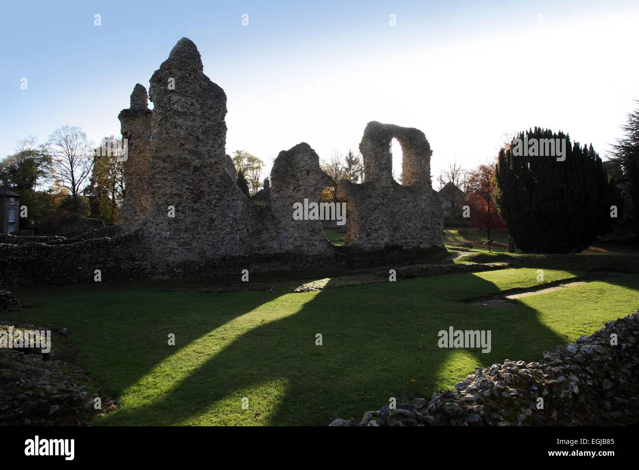 Ruines de l'ancienne abbaye de Bury St Edmunds, Suffolk, UK Banque D'Images Ruines de l'ancienne abbaye de Bury St Edmunds, Suffolk, UK Banque D'Images