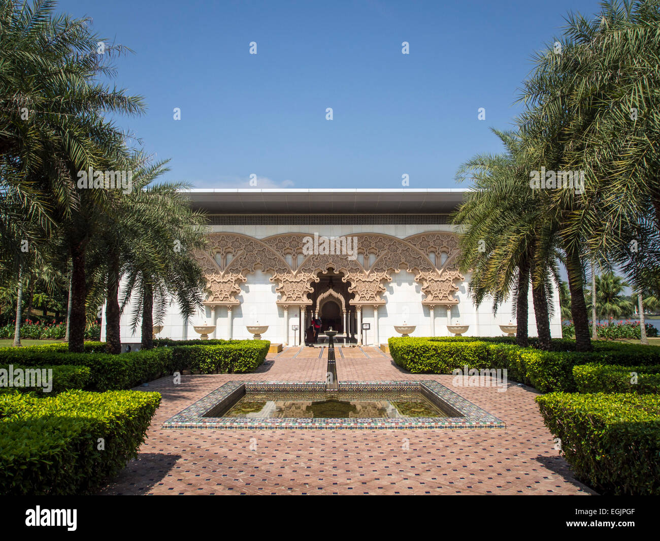 L'intérieur du pavillon marocain à Putrajaya, Malaisie Banque D'Images