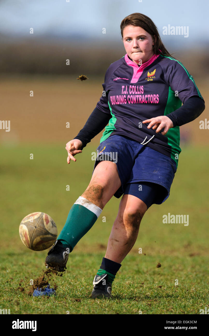 Dans NDRFC 18 filles et moins de 18 filles vs Dorset. NDRFC dvd coups de conversion. Banque D'Images