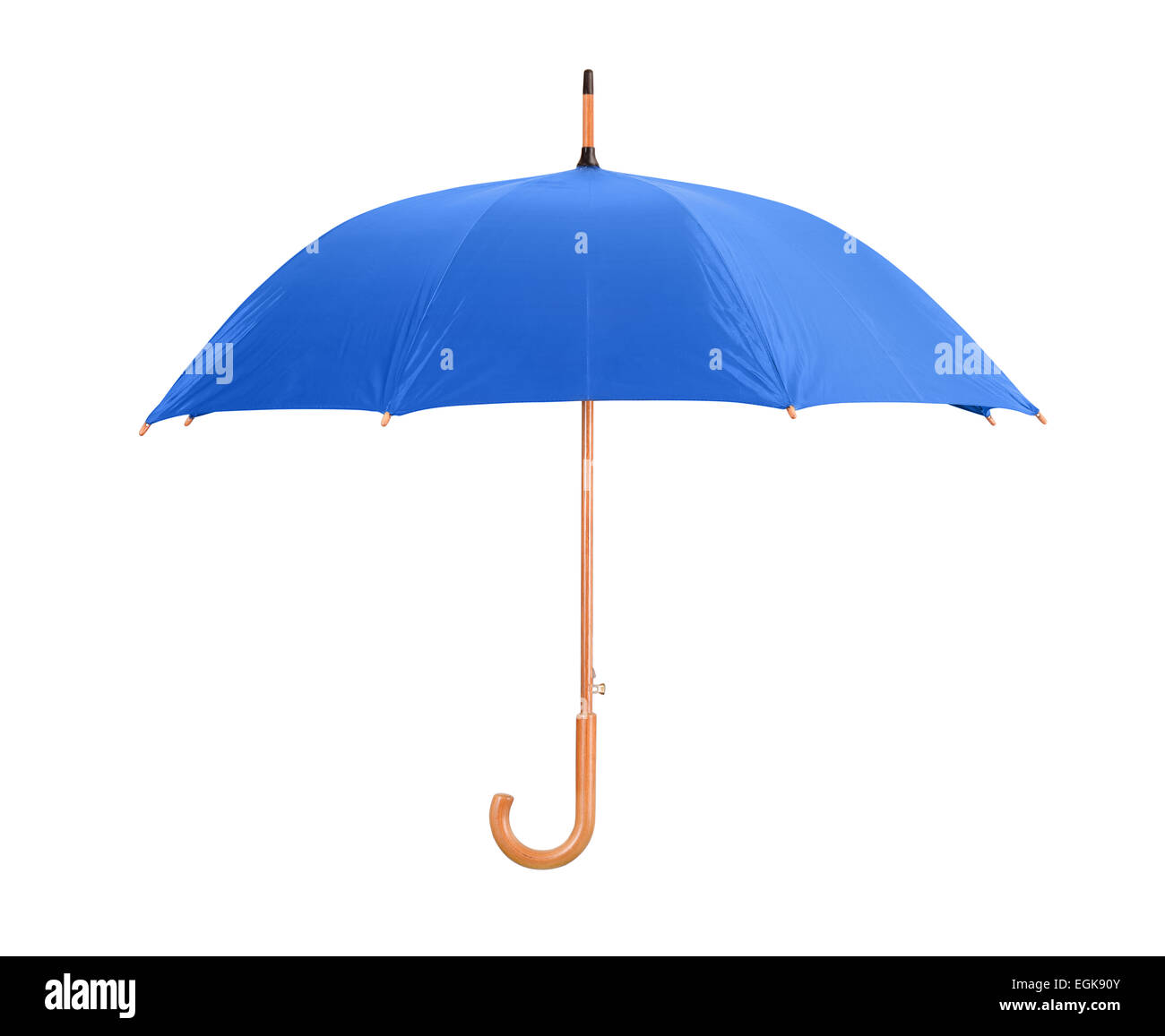 Parapluie bleu classique isolated on white Banque D'Images