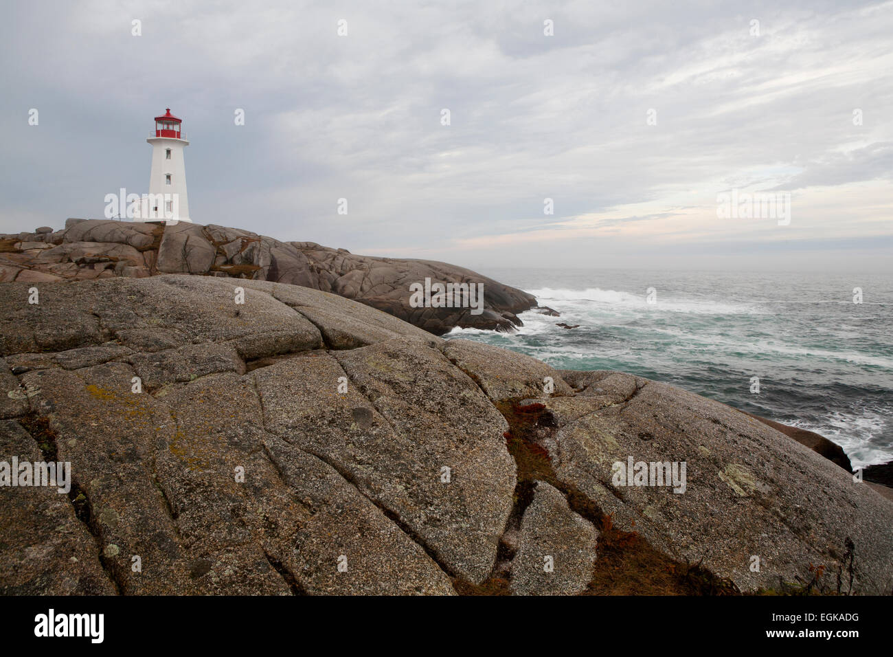 Phare de Peggy's Cove, Nova Scotia, Canada Banque D'Images