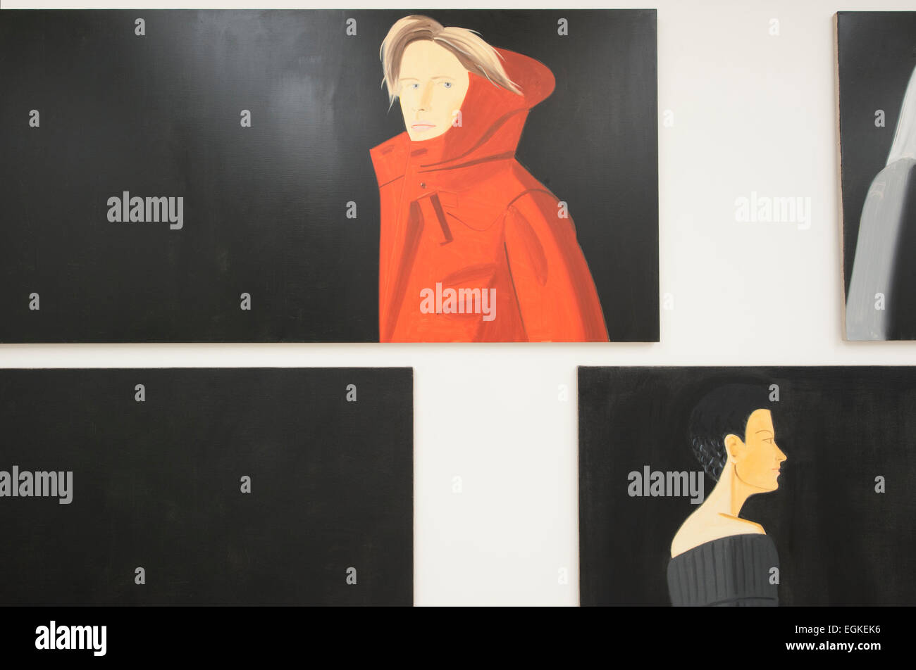 Timothy Taylor Gallery, Mayfair, London, UK. 26 Février, 2015. Une exposition de nouvelles, les grandes peintures d'Alex Katz. L'objet de plus de 200 expositions individuelles et près de 500 expositions de groupe à l'échelle internationale depuis 1951, Katz a été honoré par de nombreuses rétrospectives y compris le Whitney Museum of American Art, New York, USA ; Tate St Ives, UK ; Turner Contemporary, Margate, Royaume-Uni ; et le Musée Guggenheim, Bilbao, Espagne. L'exposition est présentée du 28 février au 2 avril 2015. Credit : Malcolm Park editorial/Alamy Live News Banque D'Images