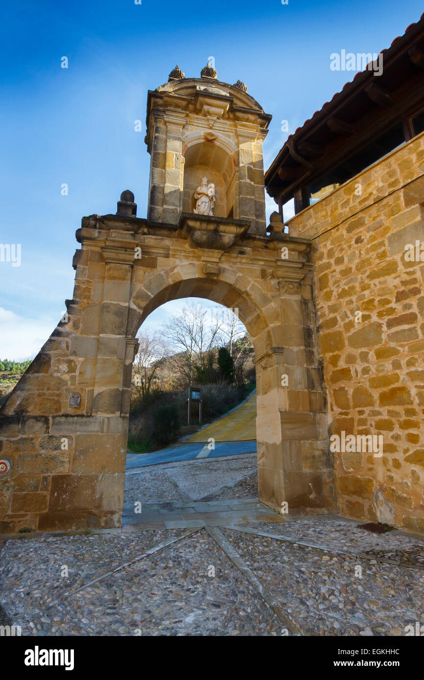 Toloño arch. El Santo Cristo chapelle médiévale. Labastida. Rioja Alavesa. L'Alava, Pays Basque, Espagne, Europe. Banque D'Images