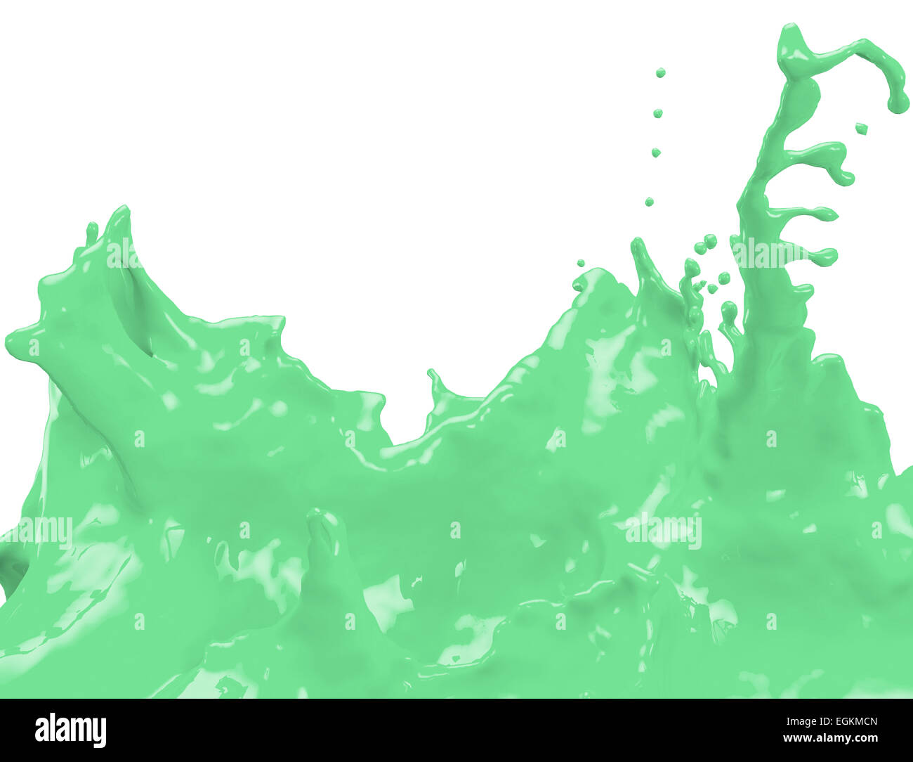 Les projections de peinture vert pastel Banque D'Images