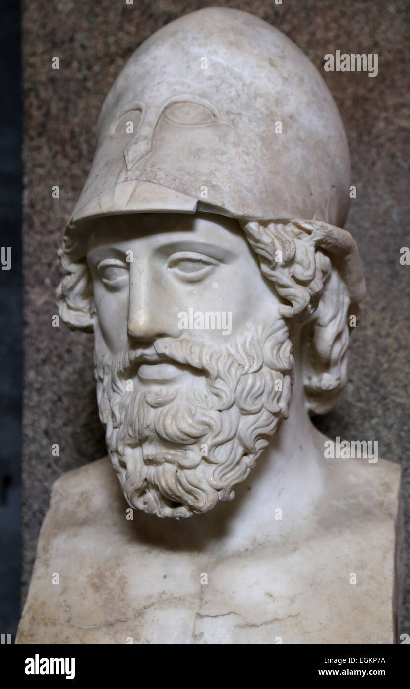 L'art grec général (soi-disant Themistokles). En. Copie romaine du d'un original grec du ca. 400 av. des Musées du Vatican. Banque D'Images
