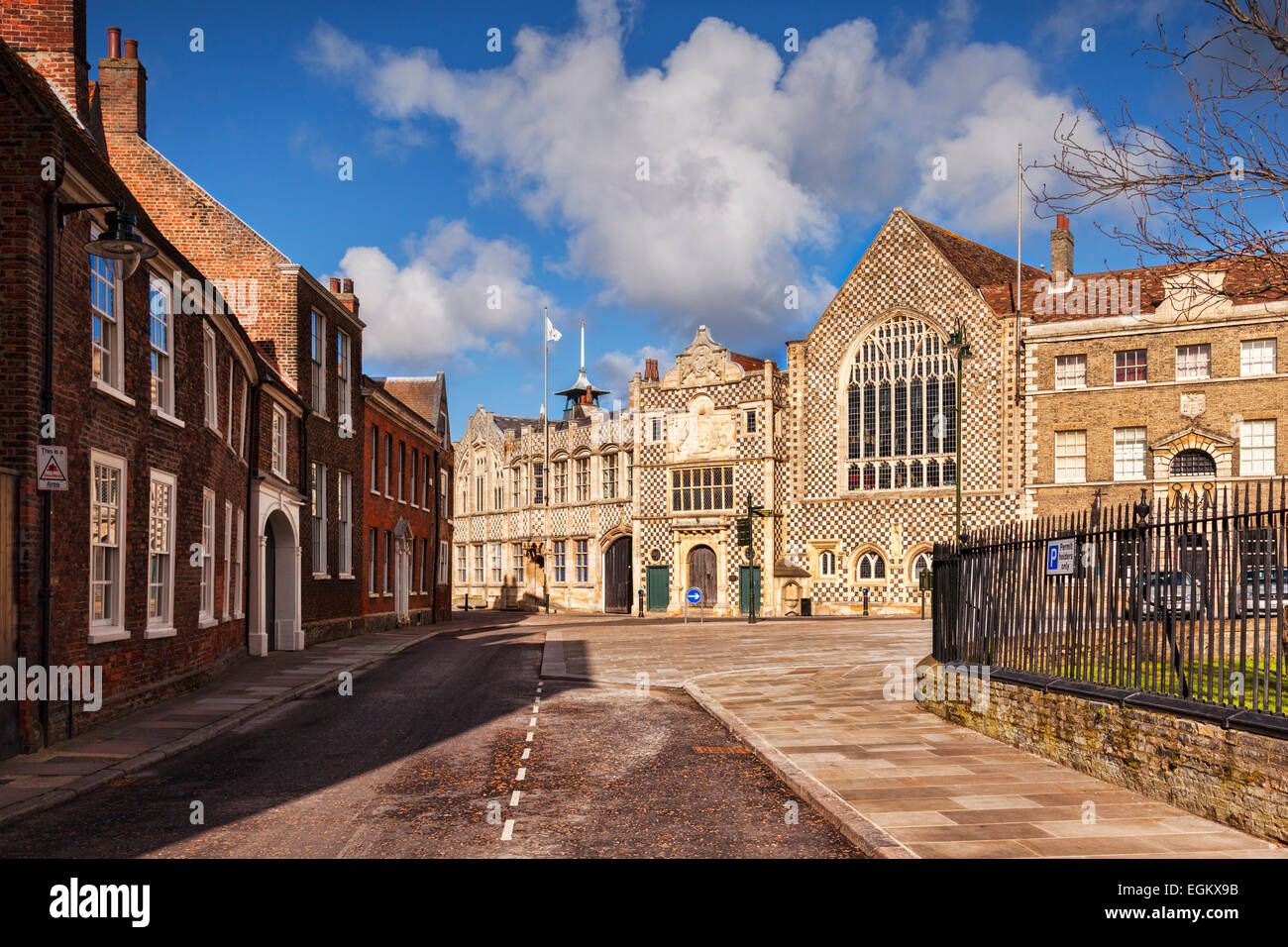 L'hôtel de ville et la Trinity Guildhall, Kings Lynn, Norfolk, Angleterre, Royaume-Uni. Banque D'Images