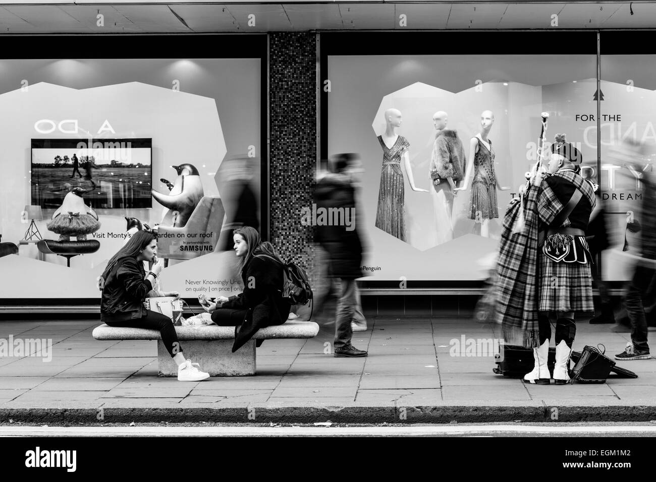 Oxford Street à l'époque de Noël, Londres, Angleterre Banque D'Images