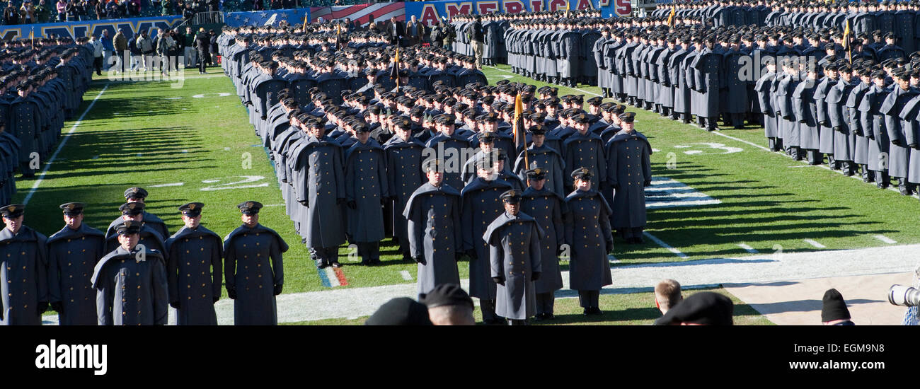 Défilé militaire, 110e Army-Navy Football Game, Philadelphia, Pennsylvania, USA Banque D'Images