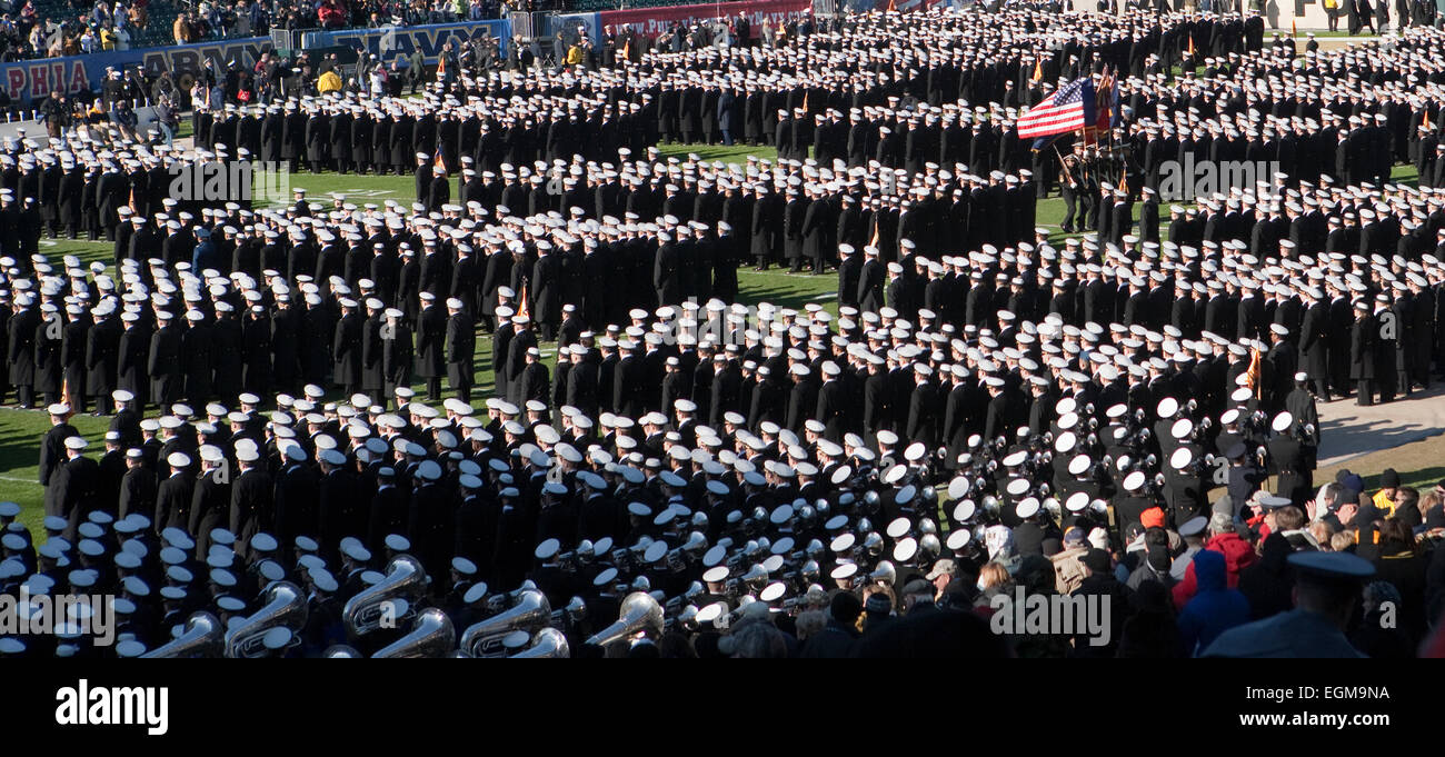 Défilé militaire, 110e Army-Navy Football Game, Philadelphia, Pennsylvania, USA Banque D'Images