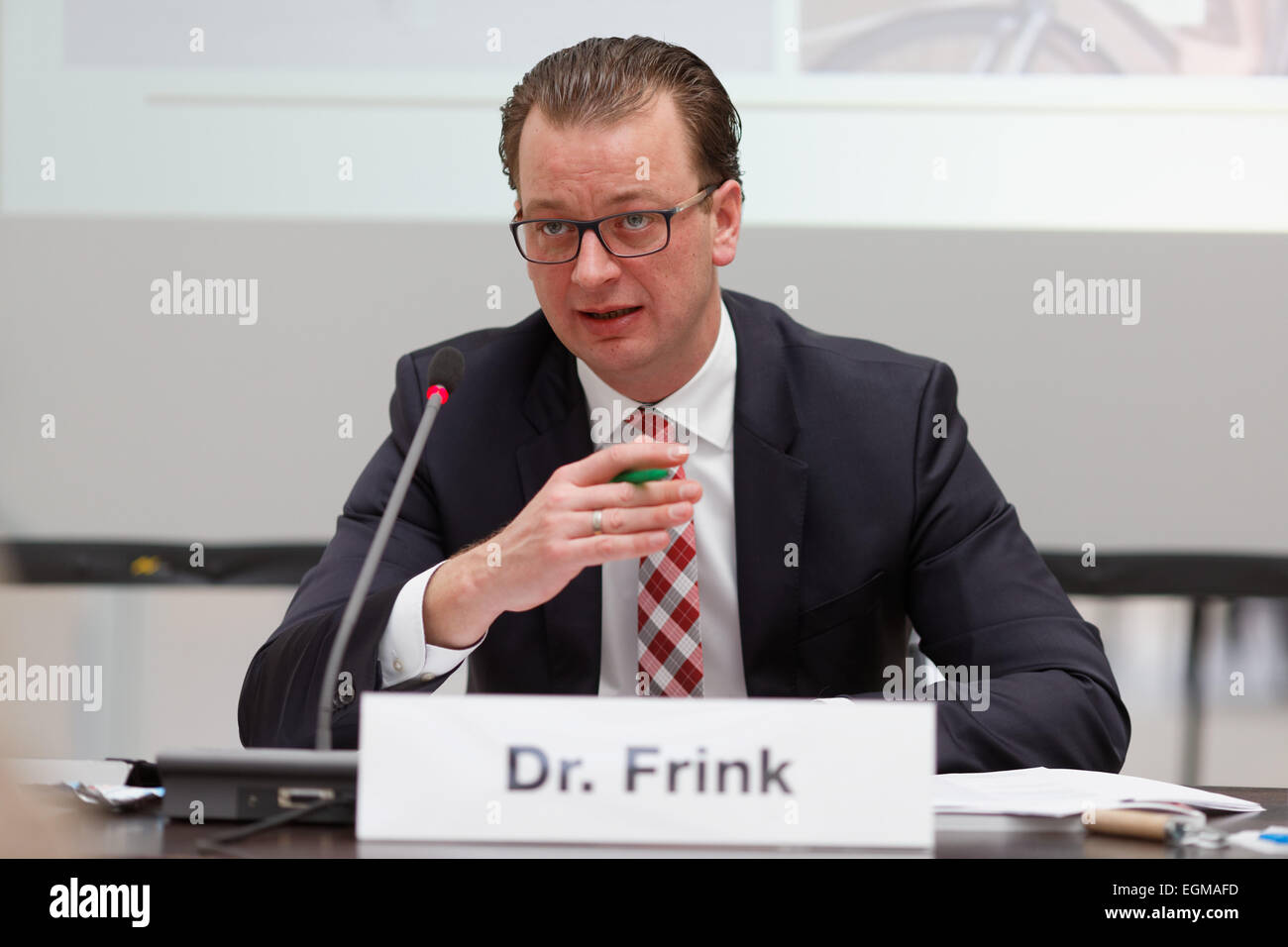 Dusseldorf, Allemagne. 26 Février, 2015. Gerry Weber International AG, conférence de presse annuelle, Duesseldorf, Allemagne, Jan26, 2015 : David Frink. Credit : Juergen Schwarz/Alamy Live News Banque D'Images