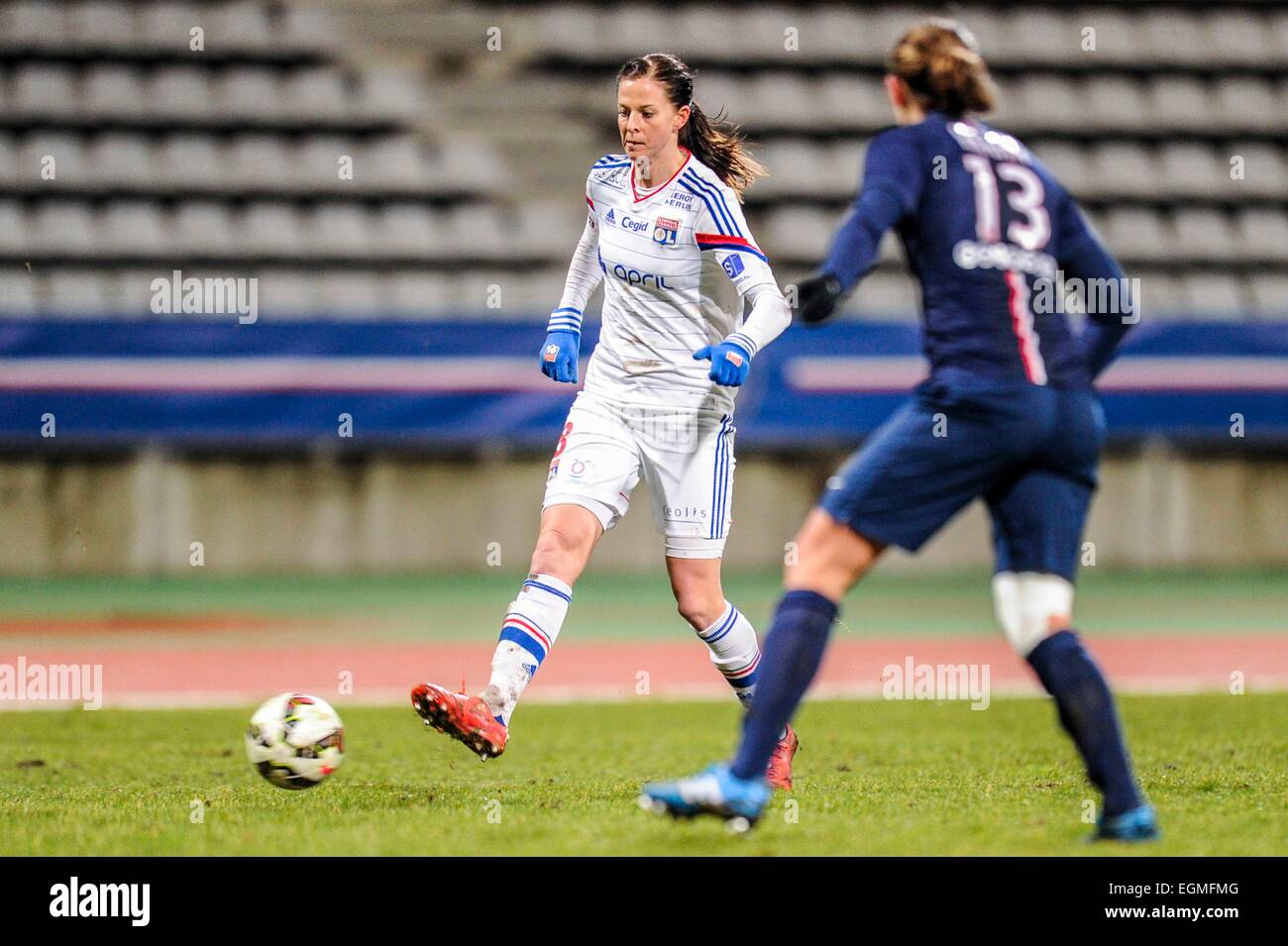 Lotta Schelin - 21.02.2015 - PSG/Lyon - 1er féminin Division.Photo : Anthony Dibon/Icon Sport *** légende locale Banque D'Images