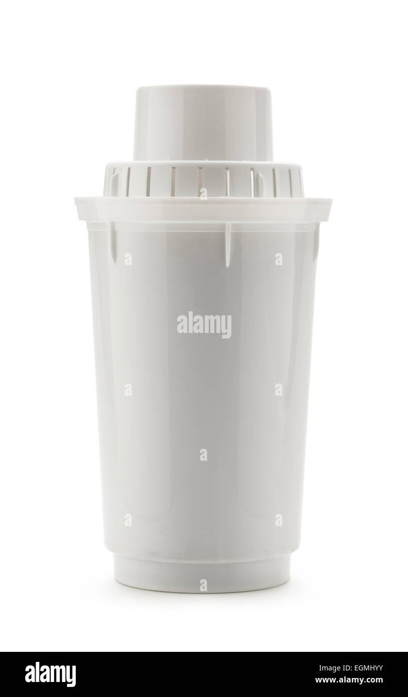 Nouveau filtre à eau tube sur fond blanc Banque D'Images