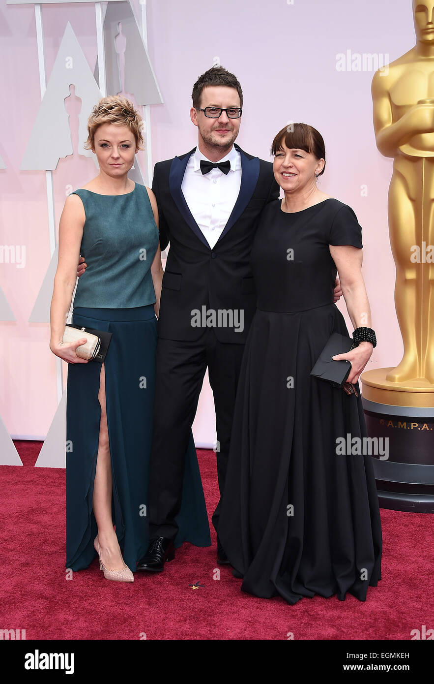 Hollywood, Californie, USA. Feb 22, 2015. LUKASZ ZAL sur le tapis rouge lors de l'arrivée pour la 87e cérémonie des Academy Awards. © Lisa O'Connor/ZUMA/ZUMAPRESS.com/Alamy fil Live News Banque D'Images