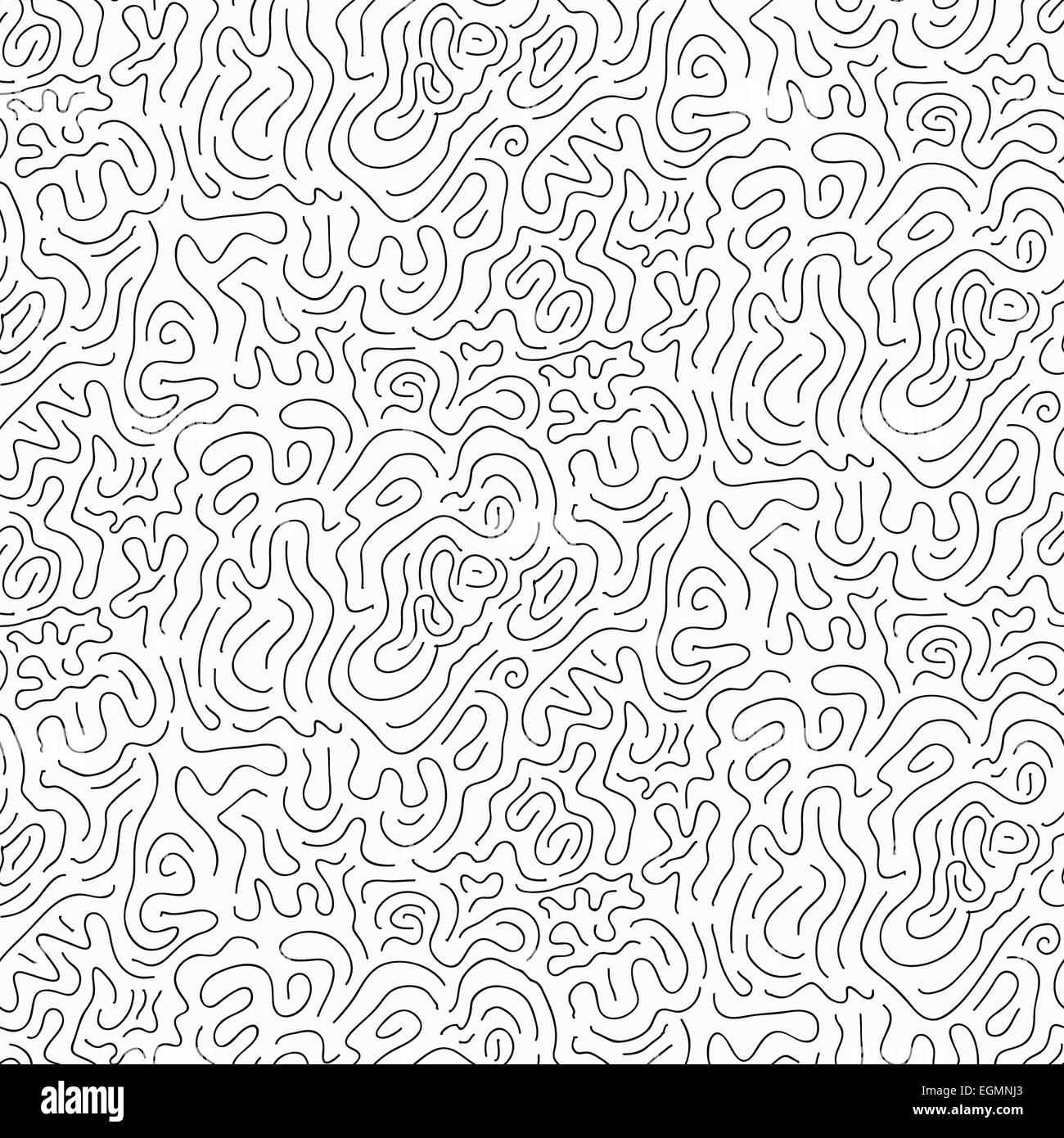 Noir et blanc sans fin fond du labyrinthe Banque D'Images