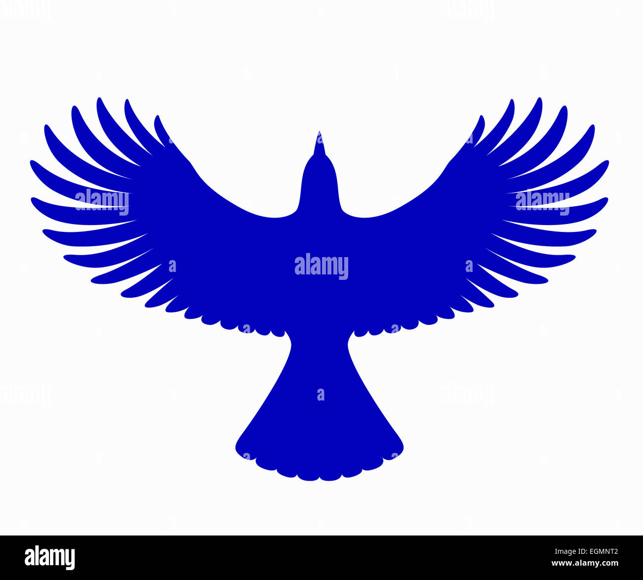 Geai bleu Silhouette, vector Banque D'Images