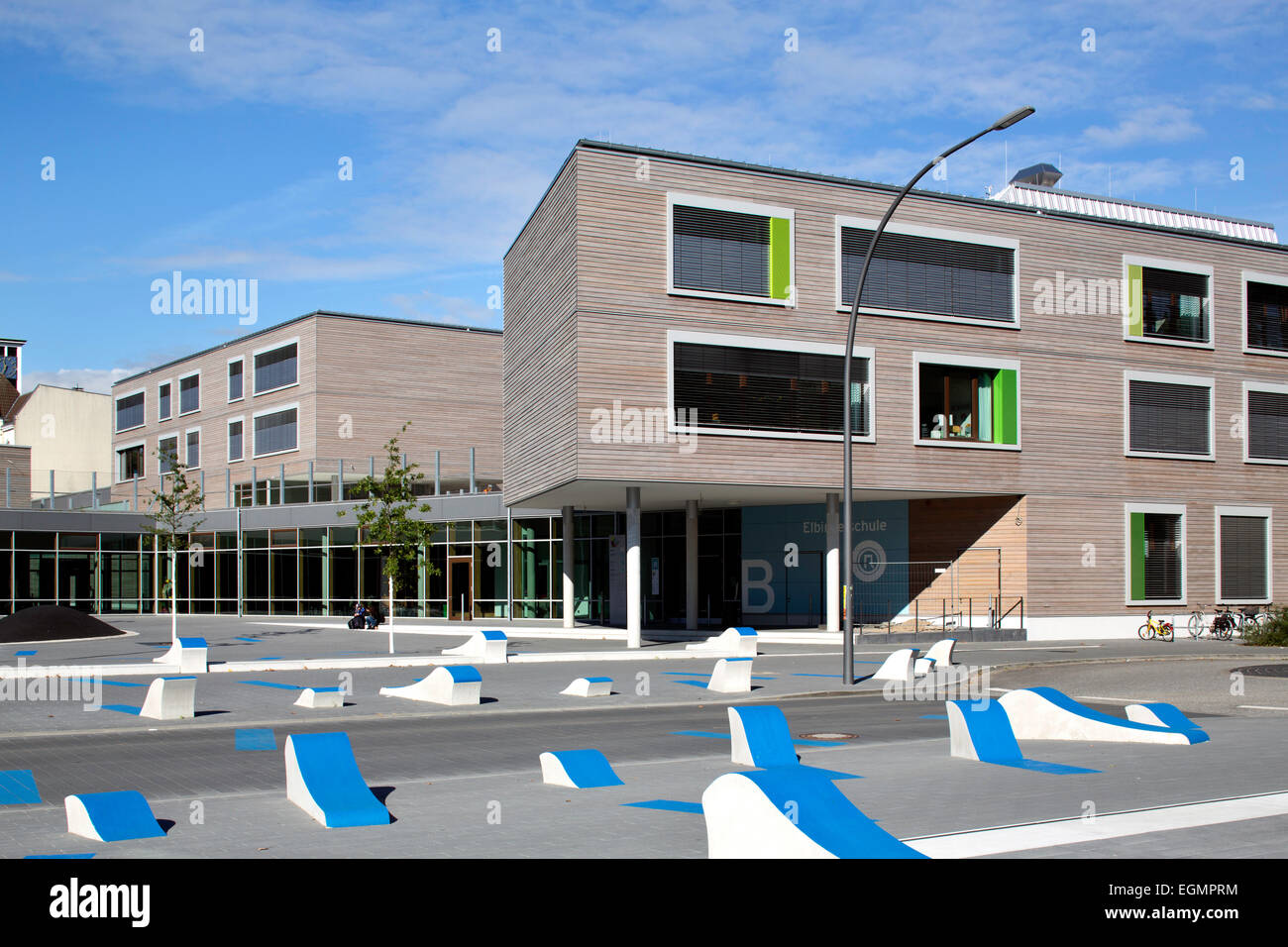Centre d'éducation 'Tor zur Welt", complète l'école, le Salon International de la construction, IBA Hamburg, Hambourg, Kirchdorf Banque D'Images