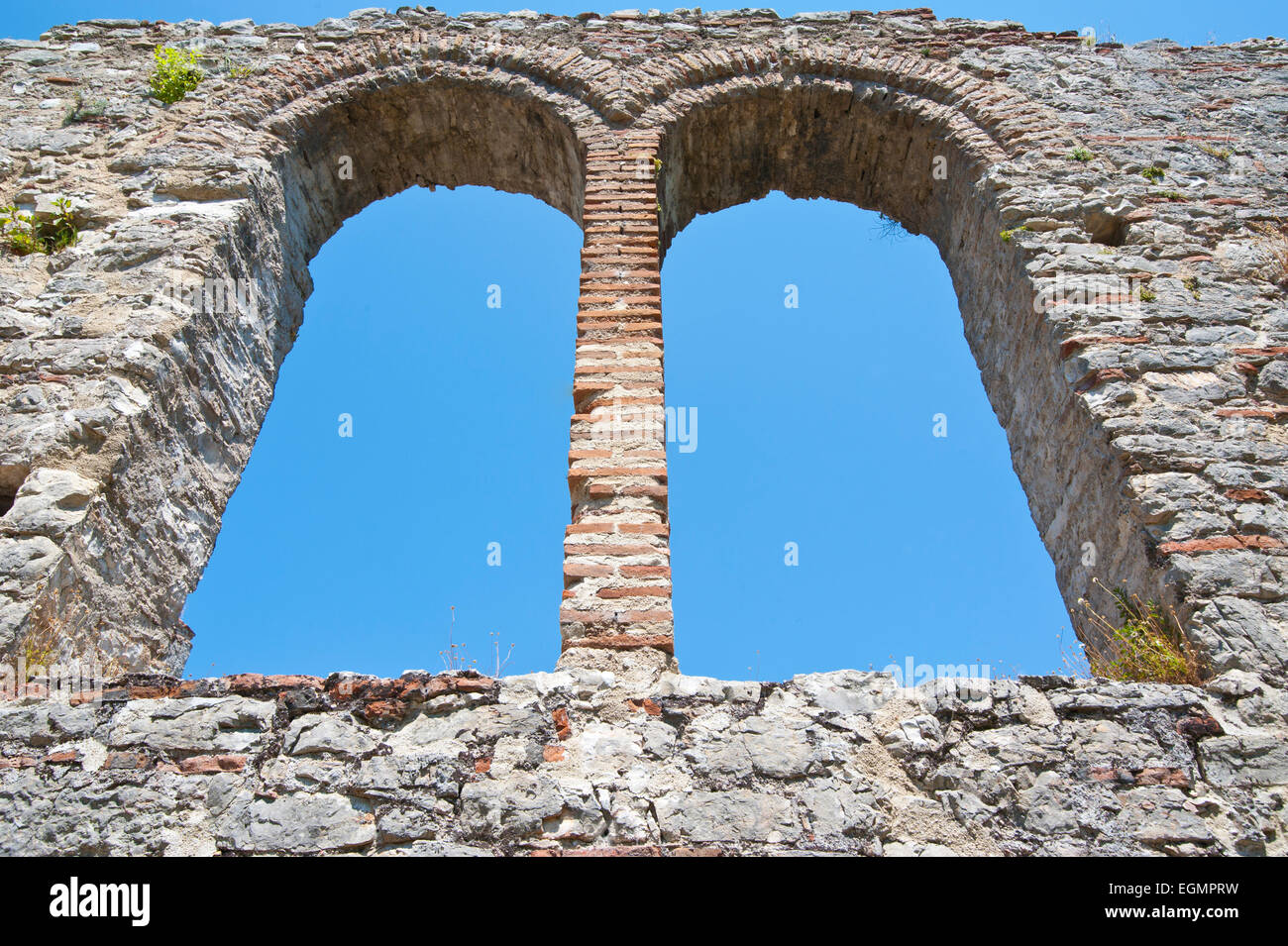 Arche de pierre, ruines romaines, UNESCO World Heritage Site, Buthrotum, Albanie Banque D'Images