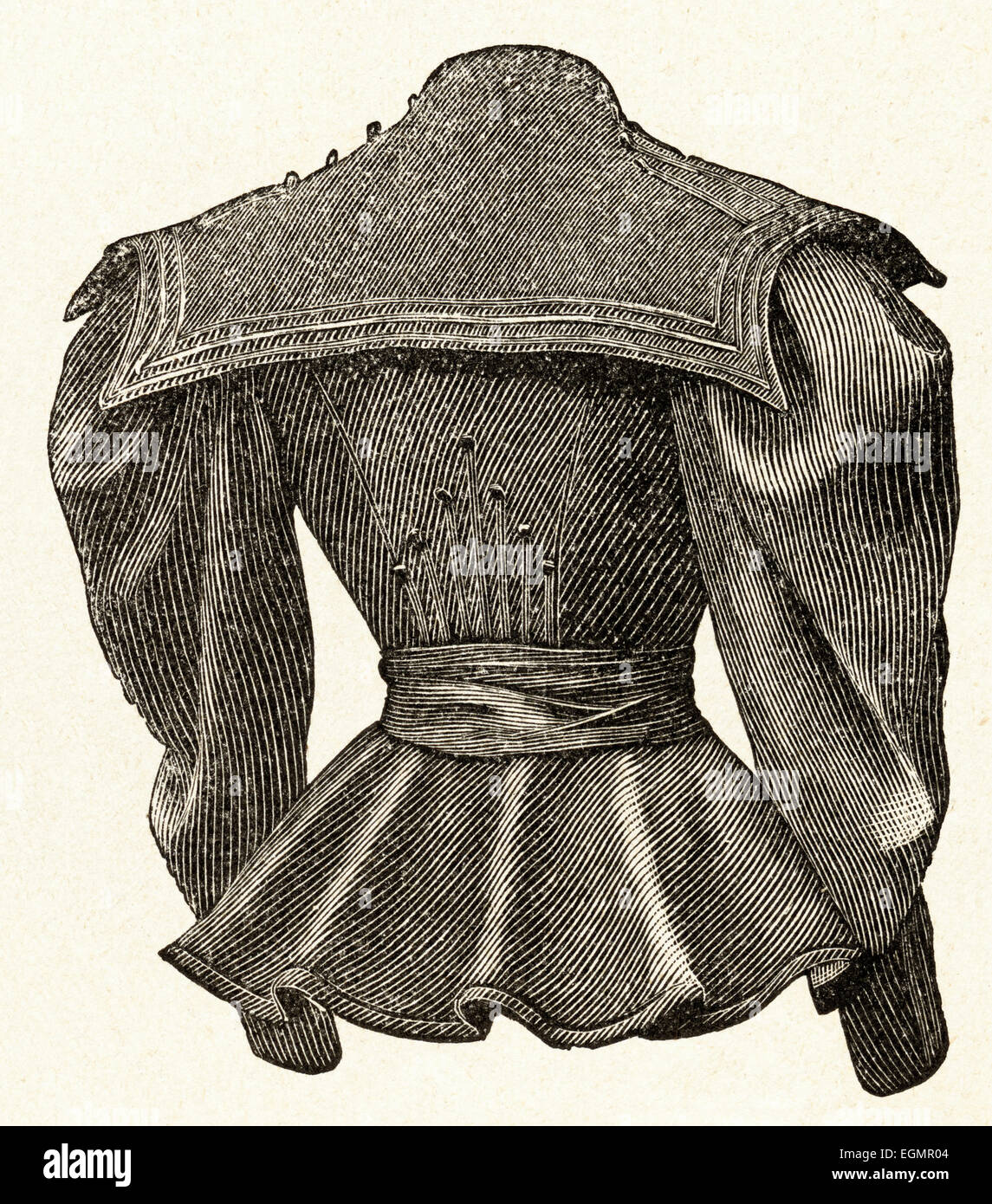 Victorian woman fashion illustration circa 1895 Banque D'Images