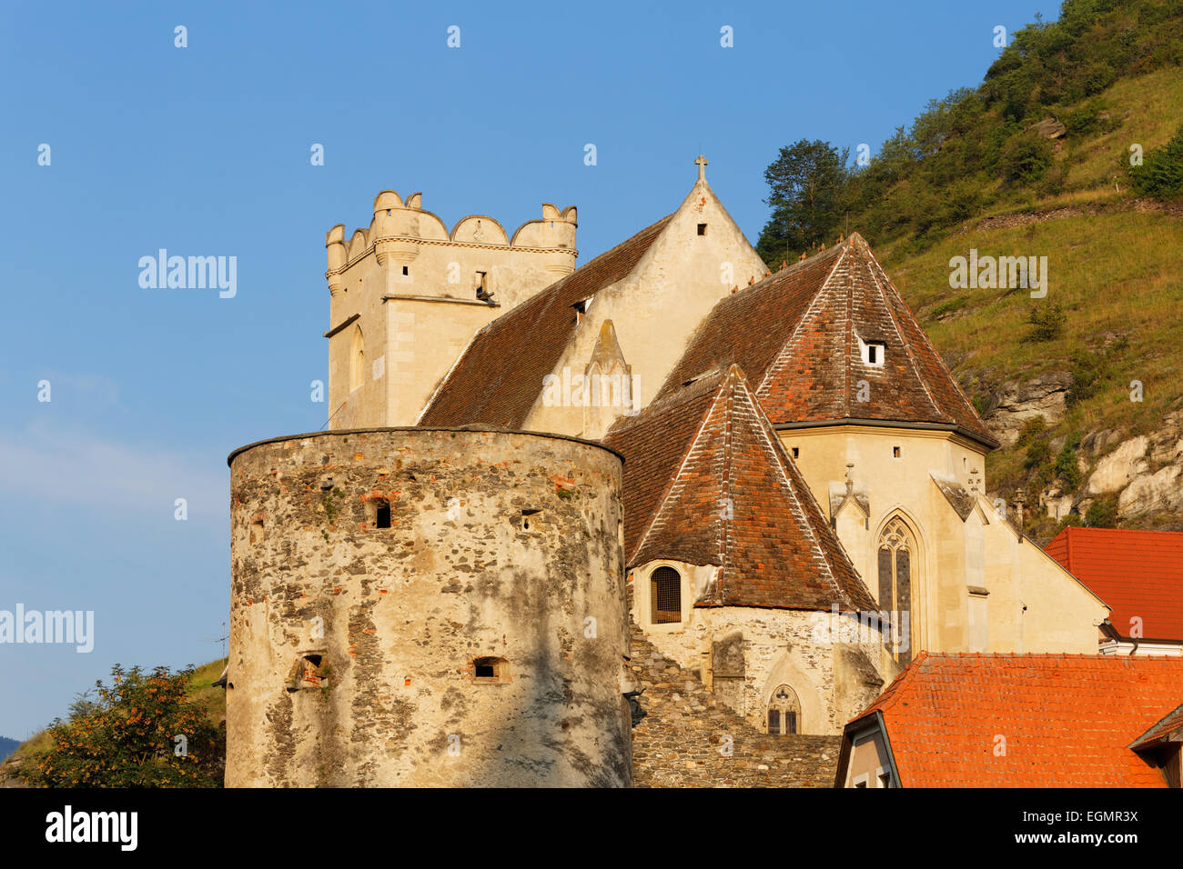 L'église fortifiée de Saint Michel, Weißenkirchen in der Wachau, Wachau, Waldviertel, Basse Autriche, Autriche Banque D'Images