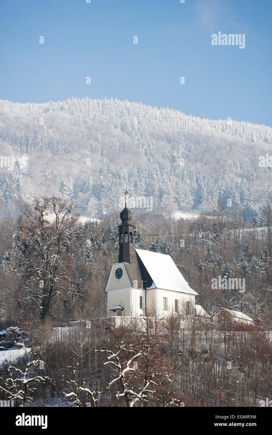 Église de pèlerinage de Maria Hilf, Mondsee, Salzkammergut, Haute Autriche, Autriche Banque D'Images