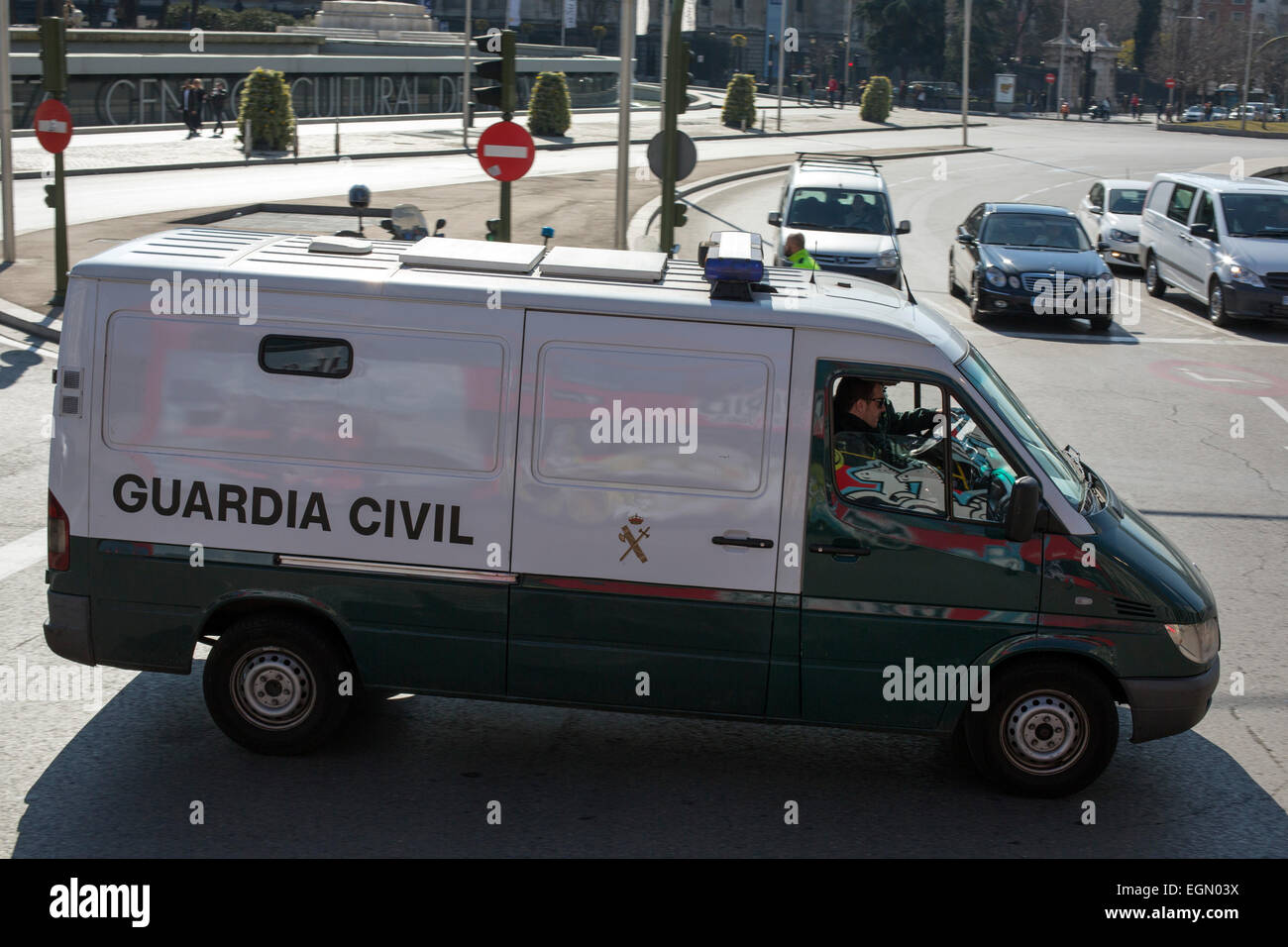 Guardia Civil Espagnol Espagne fourgon de police Banque D'Images