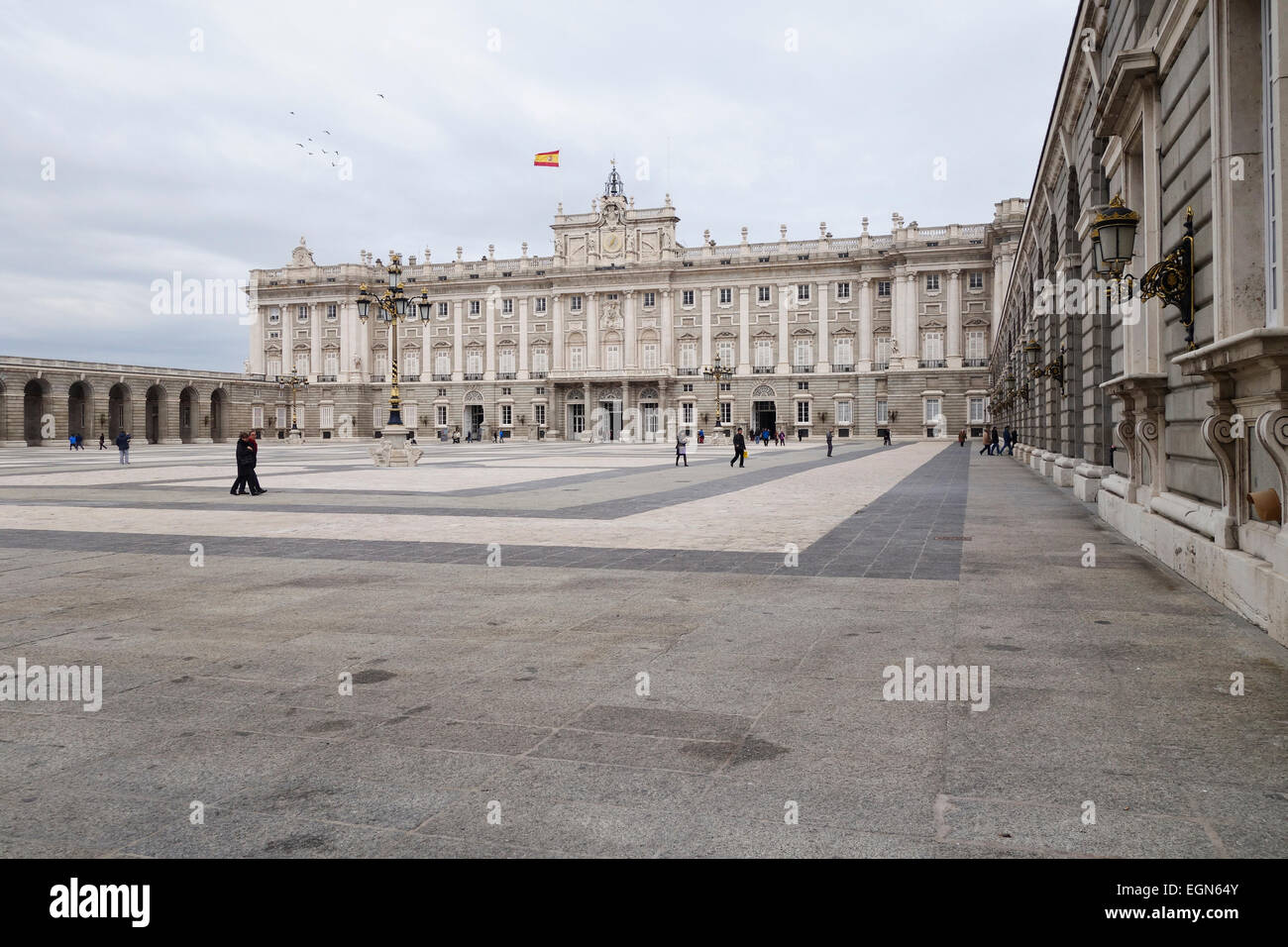 Palacio Real de Madrid, le Palais Royal, résidence officielle de la famille royale d'Espagne, Madrid, Espagne. Banque D'Images