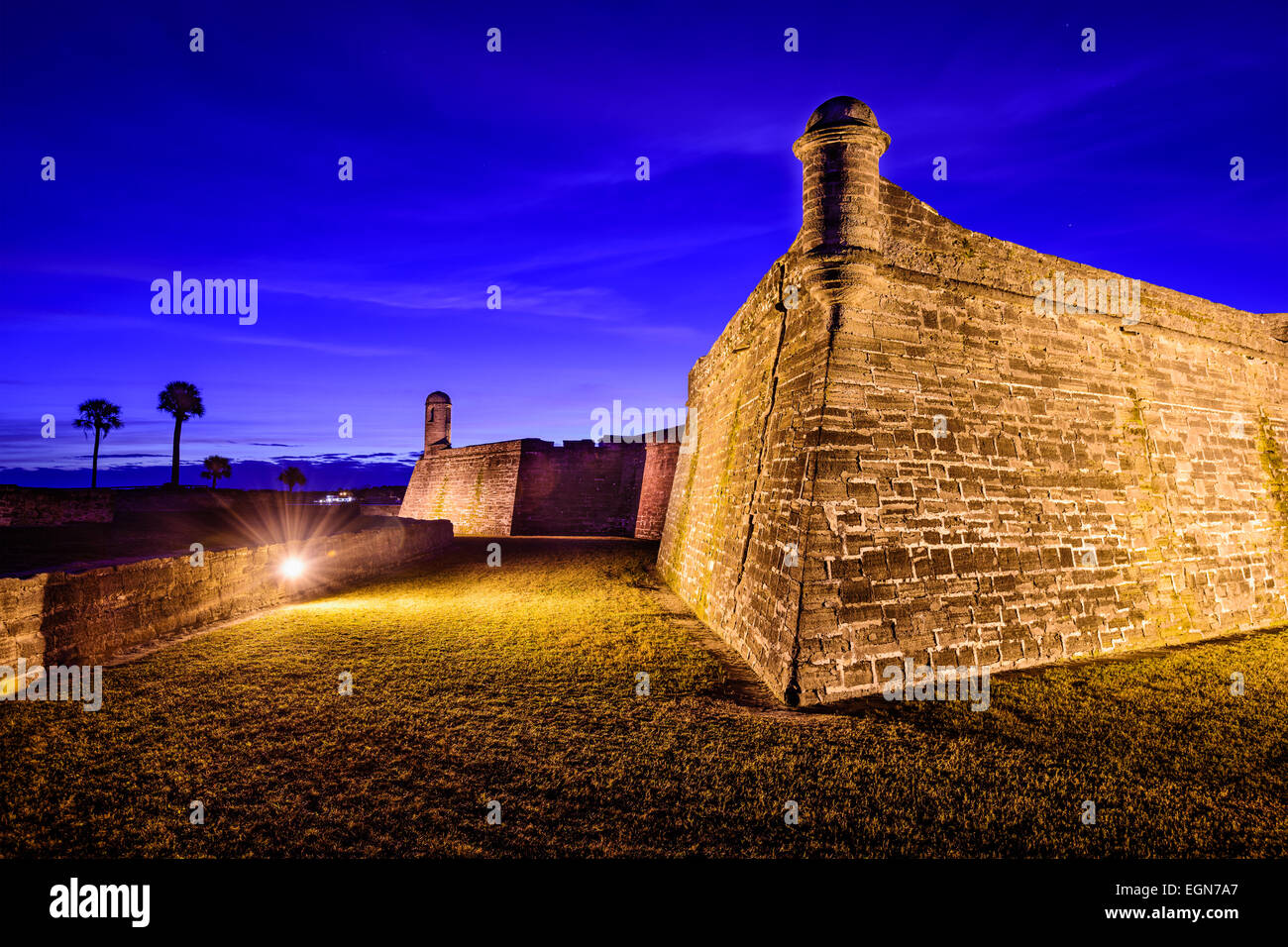 Saint Augustine, Floride au Castillo de San Marcos National Monument. Banque D'Images