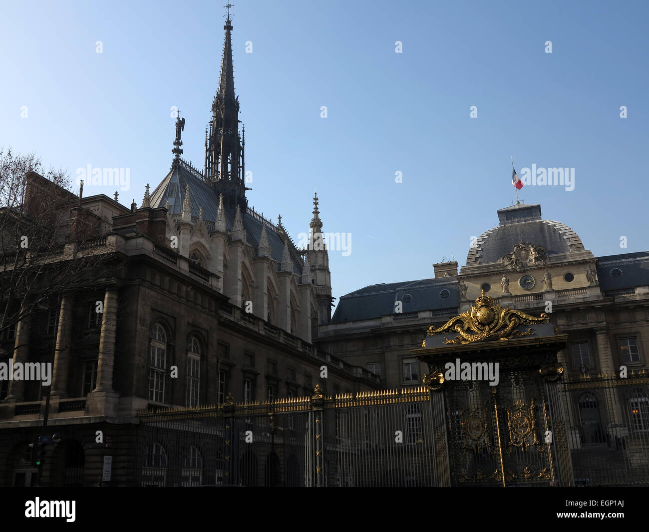 Sainte Chapelle et Tribunal de grande instance - Paris - Ile-de-France - France Banque D'Images