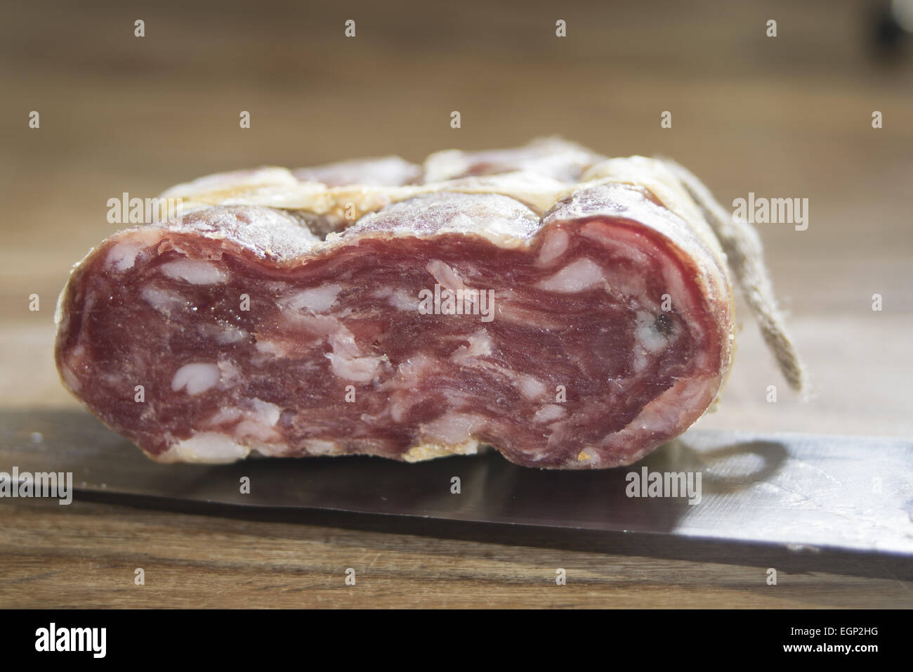 Salami soppressata Banque D'Images Salami soppressata Banque D'Images