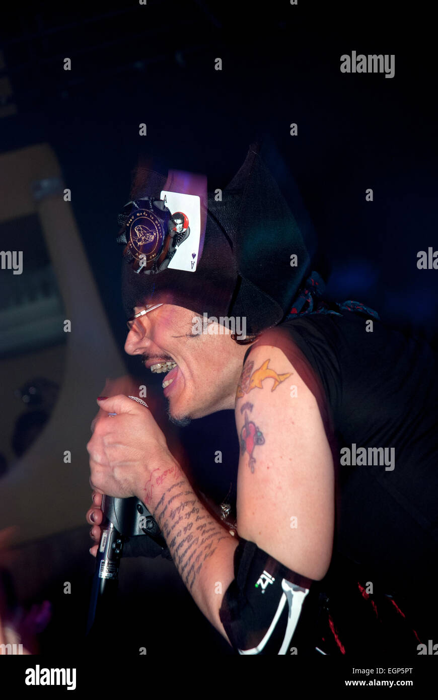 Adam Ant live on stage Londres Banque D'Images