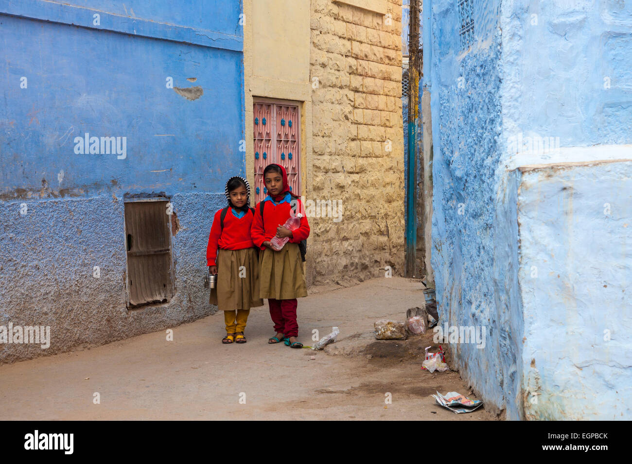 Les filles de l'école indienne, Jodhpur, Inde Banque D'Images